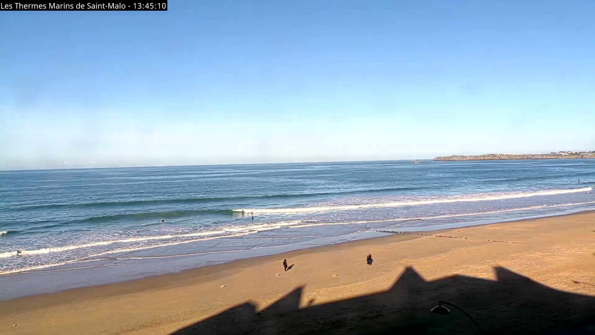 Saint-Malo City & Beach View Skyline Live Cam - Saint-Malo, Ille-et-Vilaine, Bretagne, France