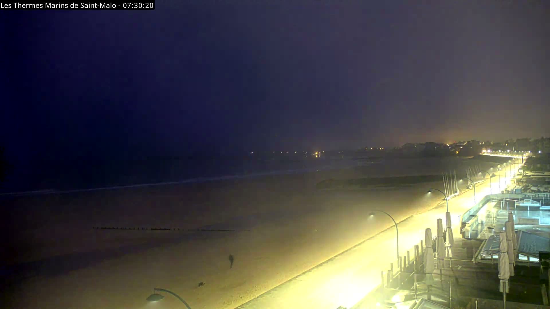 Saint-Malo City & Beach View Skyline Live Cam - Saint-Malo, Ille-et-Vilaine, Bretagne, France