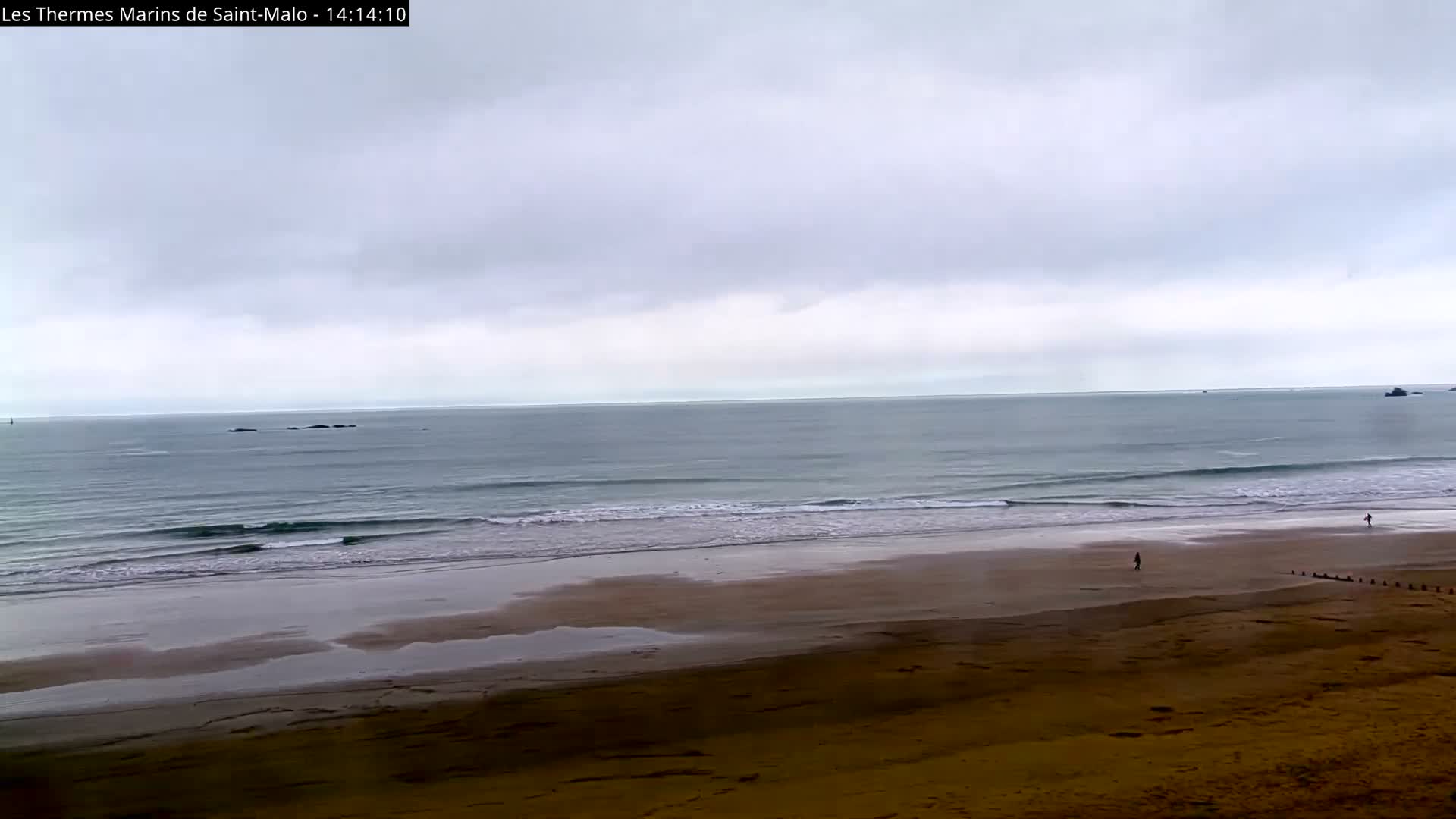 Saint-Malo City & Beach View Skyline Live Cam - Saint-Malo, Ille-et-Vilaine, Bretagne, France