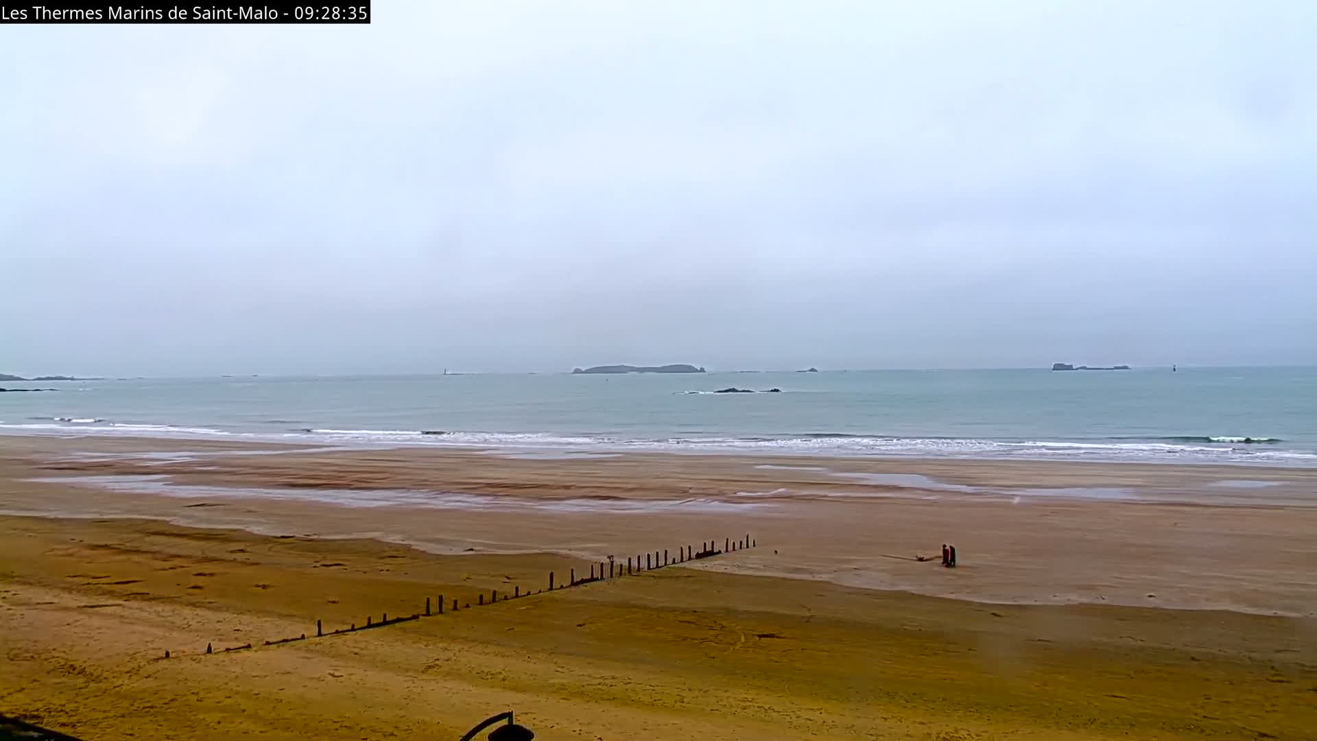 Saint-Malo City & Beach View Skyline Live Cam - Saint-Malo, Ille-et-Vilaine, Bretagne, France