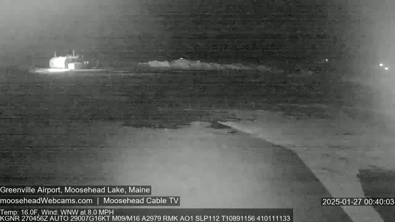 Greenville Municipility Airport, Live Cam, Maine at Moosehead Lake 