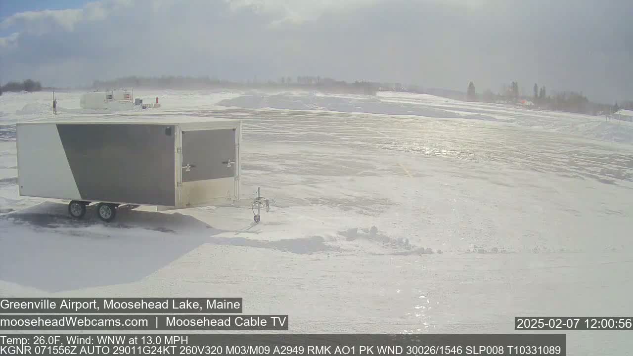 Greenville Municipility Airport, Live Cam, Maine at Moosehead Lake 