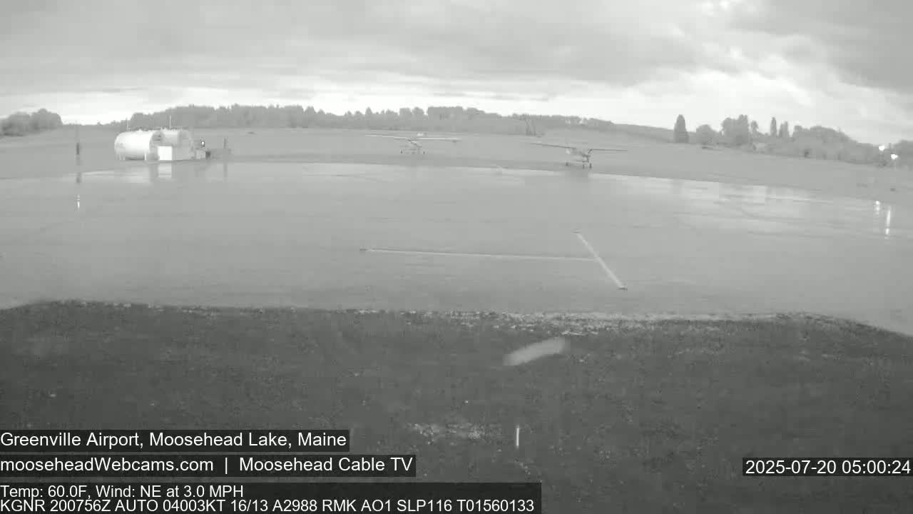 Greenville Municipal  Airport  Live Cam 3B1 - Greenville, Piscataquis, Maine, USA