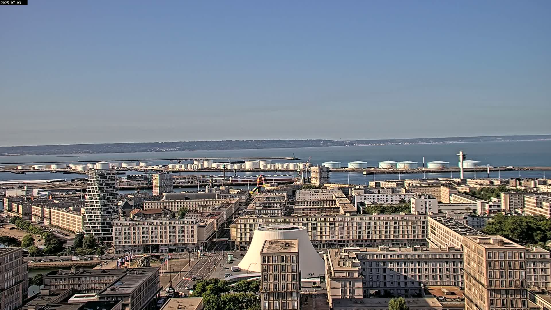 Le Havre Panaromic Skyline PTZ Live Cam - Le Havre, Seine-Maritime, Normandie, France