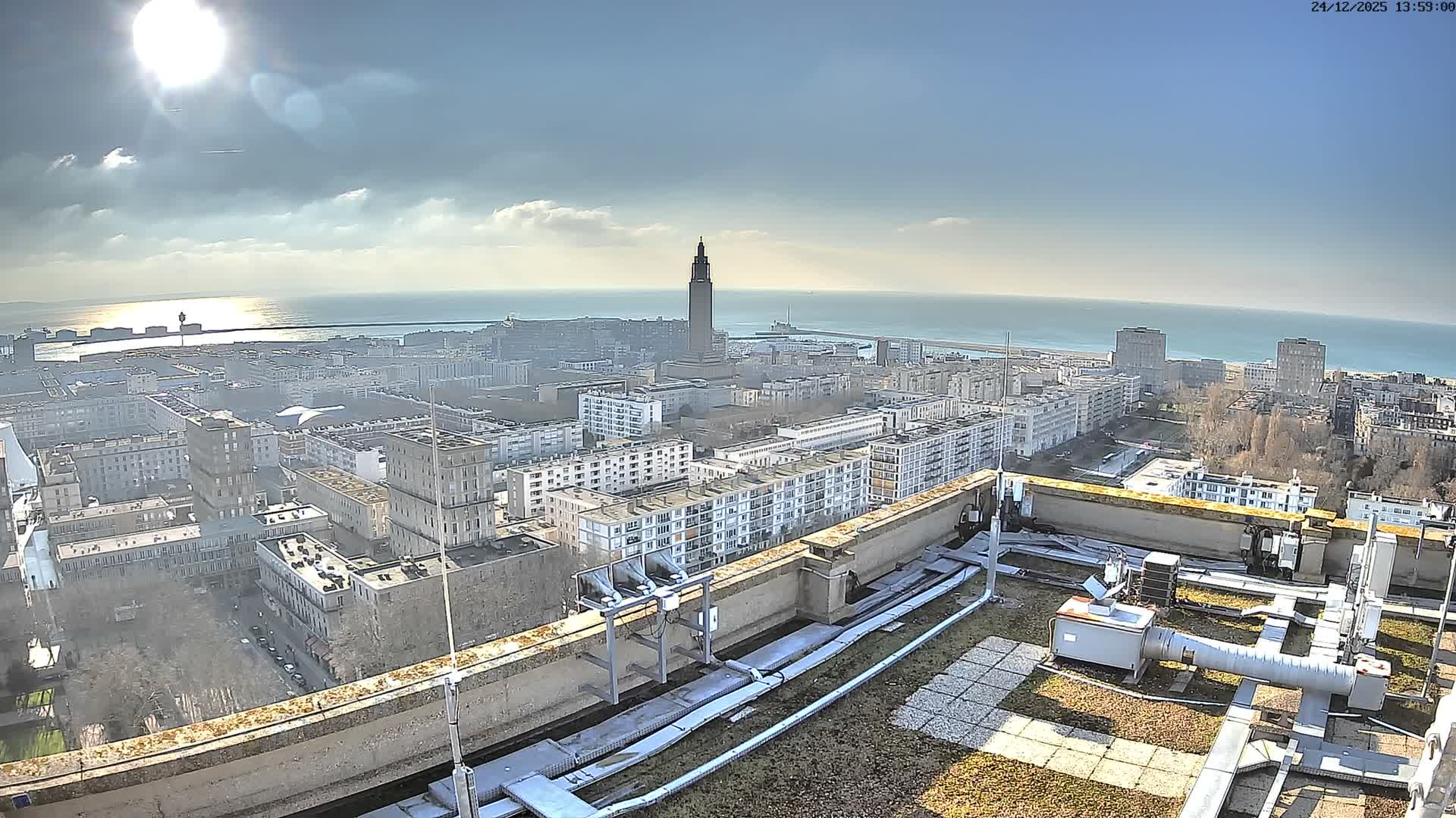 Le Havre Panaromic Skyline PTZ Live Cam - Le Havre, Seine-Maritime, Normandie, France