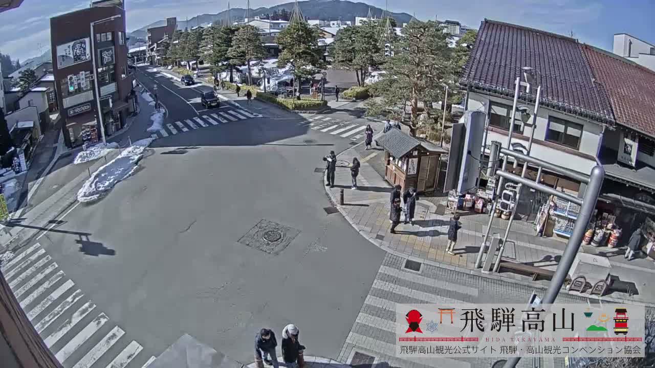 Takayama, Takayama Jinya & Hachikenmachi District ( 高山・高山陣屋・八軒町地区 ) Live Cam - 1 Chome, Honmachi, Takayama Shi, Gifu, Chubu, Japan