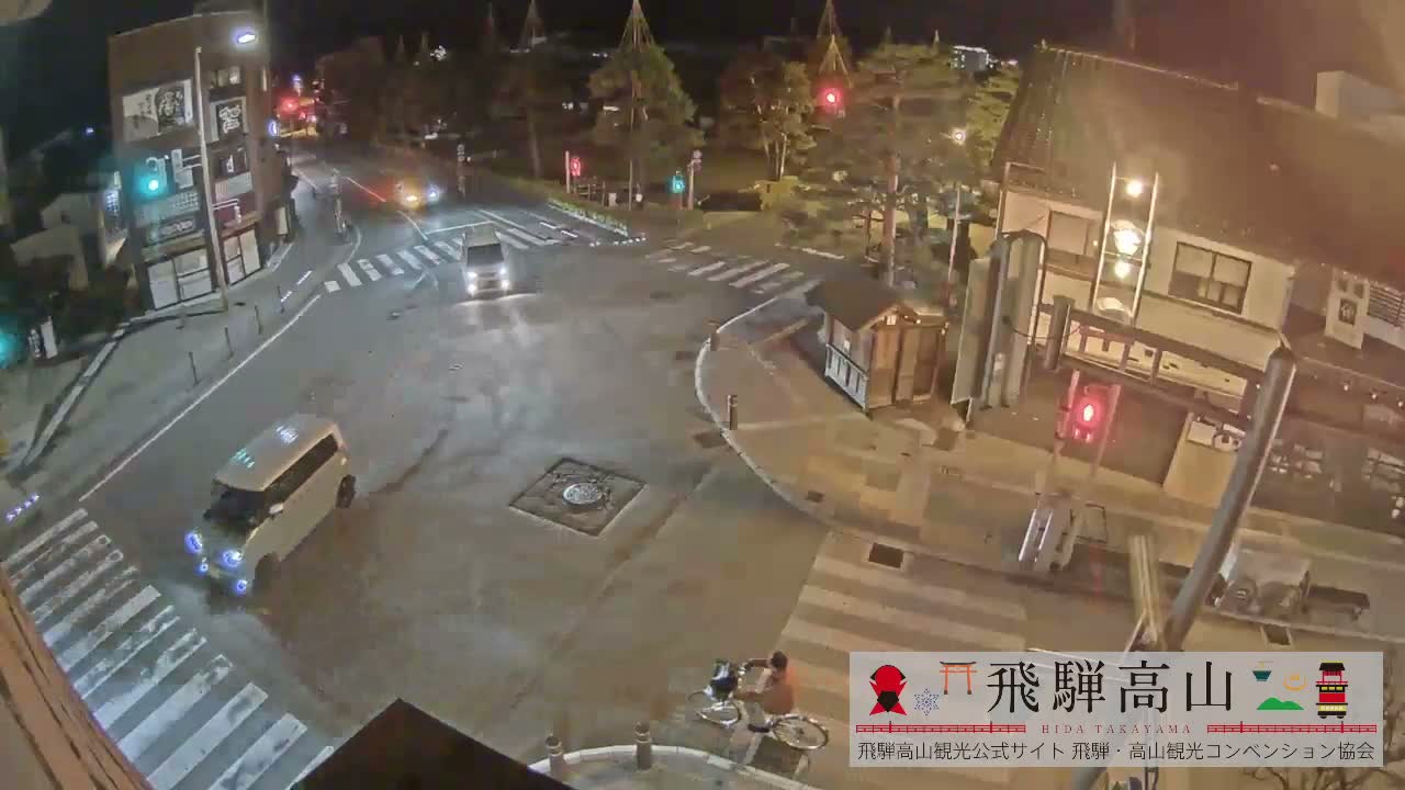 Takayama, Takayama Jinya & Hachikenmachi District ( 高山・高山陣屋・八軒町地区 ) Live Cam - 1 Chome, Honmachi, Takayama Shi, Gifu, Chubu, Japan