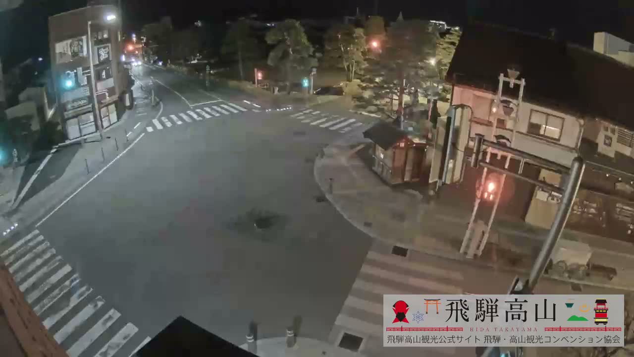 Takayama, Takayama Jinya & Hachikenmachi District ( 高山・高山陣屋・八軒町地区 ) Live Cam - 1 Chome, Honmachi, Takayama Shi, Gifu, Chubu, Japan