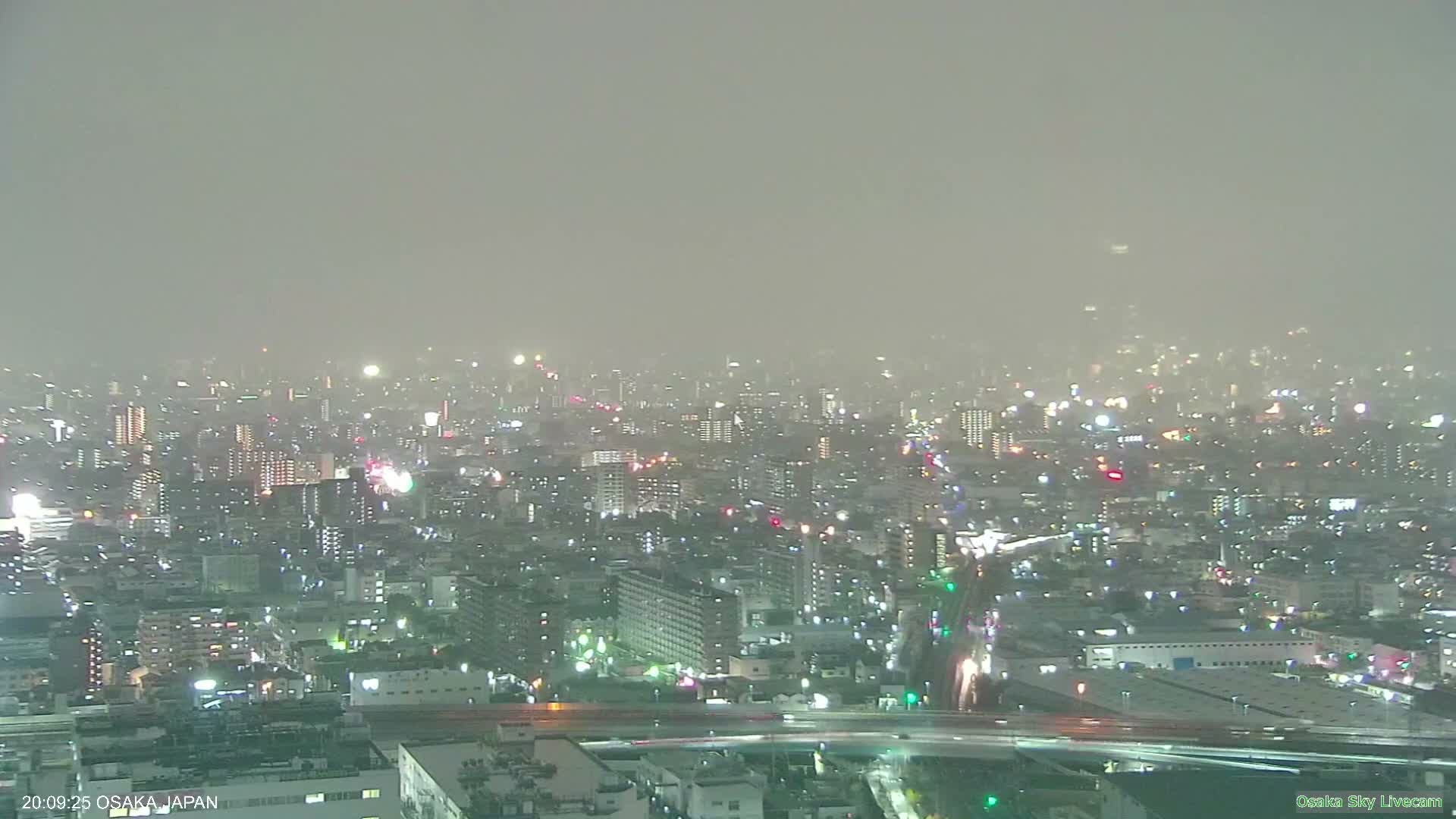 Osaka Metropolitan Area Panaromic View  from Yao Skyline Live Cam -Ryugecho, Yao, Osaka, Kansai, Honshu, Japan