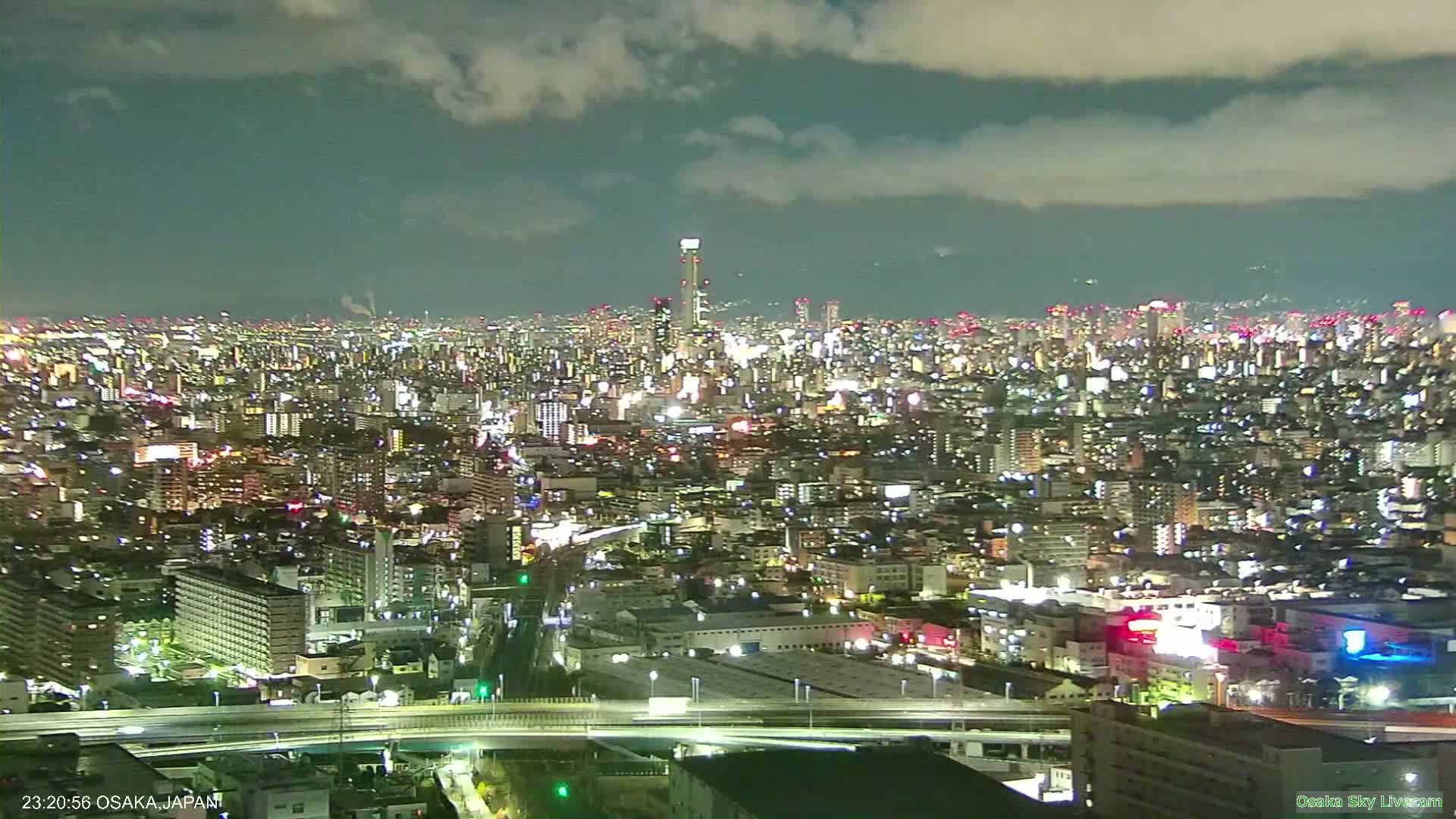 Osaka Metropolitan Area Panaromic View  from Yao Skyline Live Cam -Ryugecho, Yao, Osaka, Kansai, Honshu, Japan