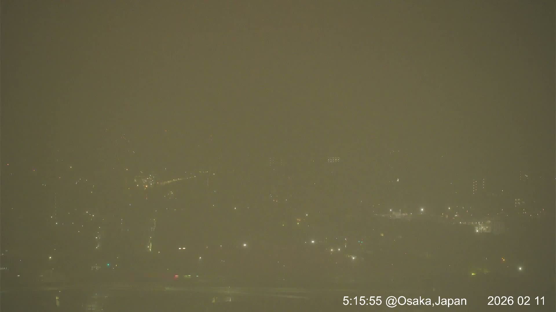 Osaka City Panaromic View from Yao Skyline towards Northeast Live Cam -Ryugecho, Yao, Osaka, Kansai, Honshu, Japan