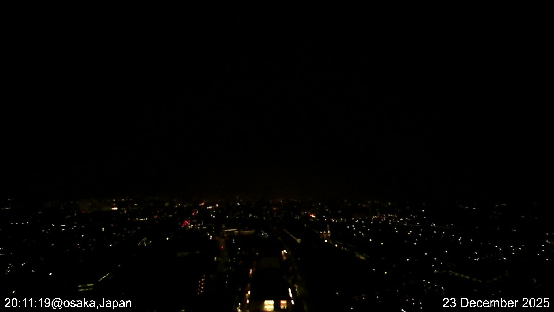 Osaka City Observation Panaromic Wide Angle ( 大阪市街地展望パノラマ広角 ) Live Cam -Ryugecho, Yao, Osaka, Kansai, Honshu, Japan