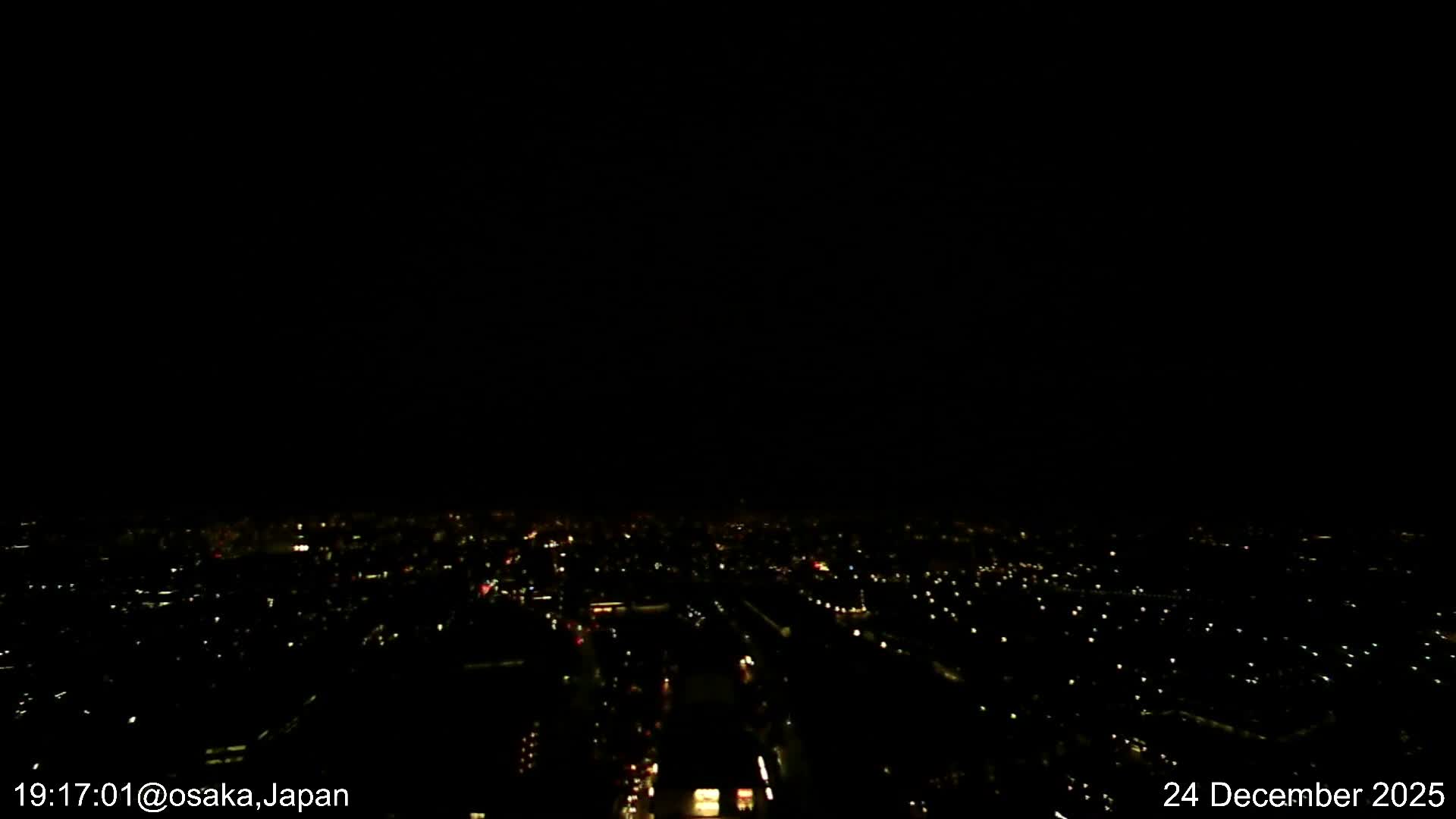 Osaka City Observation Panaromic Wide Angle ( 大阪市街地展望パノラマ広角 ) Live Cam -Ryugecho, Yao, Osaka, Kansai, Honshu, Japan