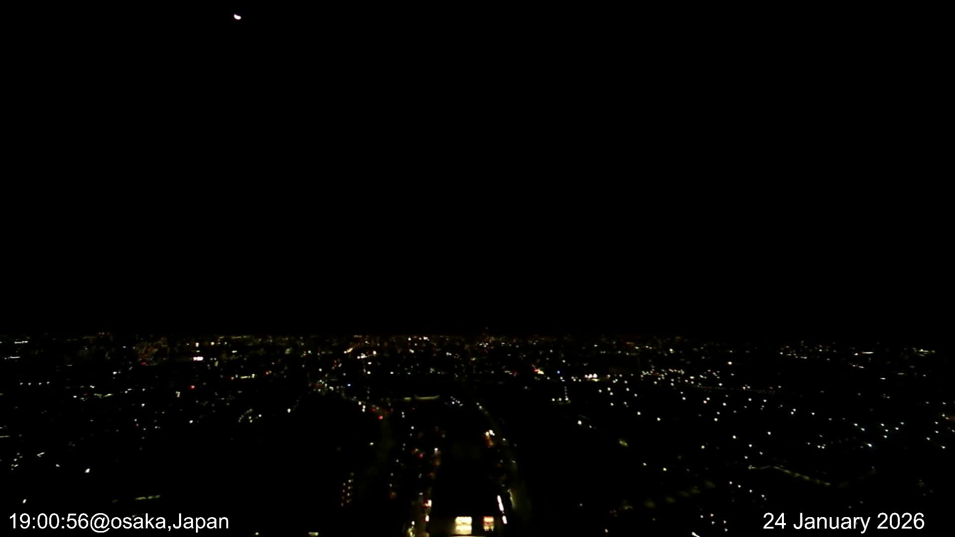 Osaka City Observation Panaromic Wide Angle ( 大阪市街地展望パノラマ広角 ) Live Cam -Ryugecho, Yao, Osaka, Kansai, Honshu, Japan