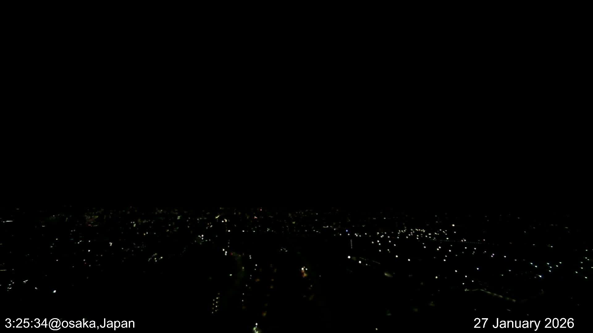 Osaka City Observation Panaromic Wide Angle ( 大阪市街地展望パノラマ広角 ) Live Cam -Ryugecho, Yao, Osaka, Kansai, Honshu, Japan
