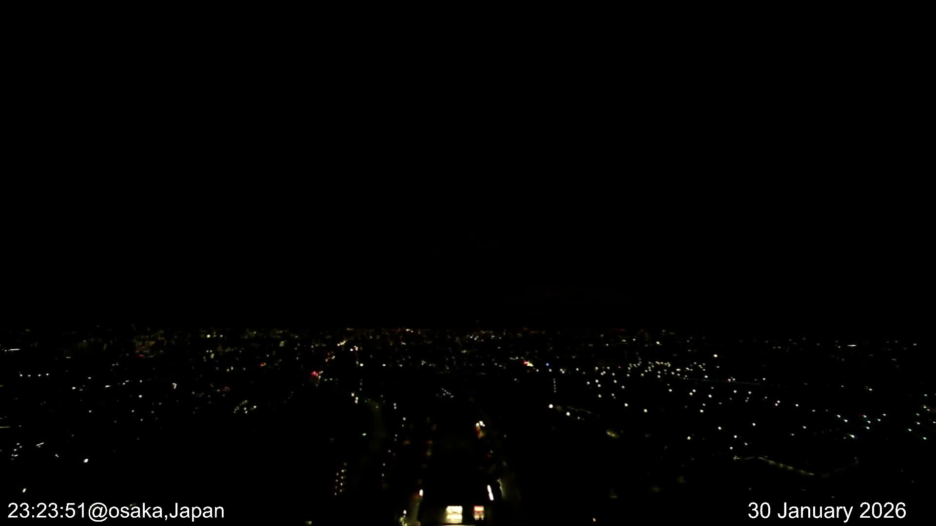 Osaka City Observation Panaromic Wide Angle ( 大阪市街地展望パノラマ広角 ) Live Cam -Ryugecho, Yao, Osaka, Kansai, Honshu, Japan