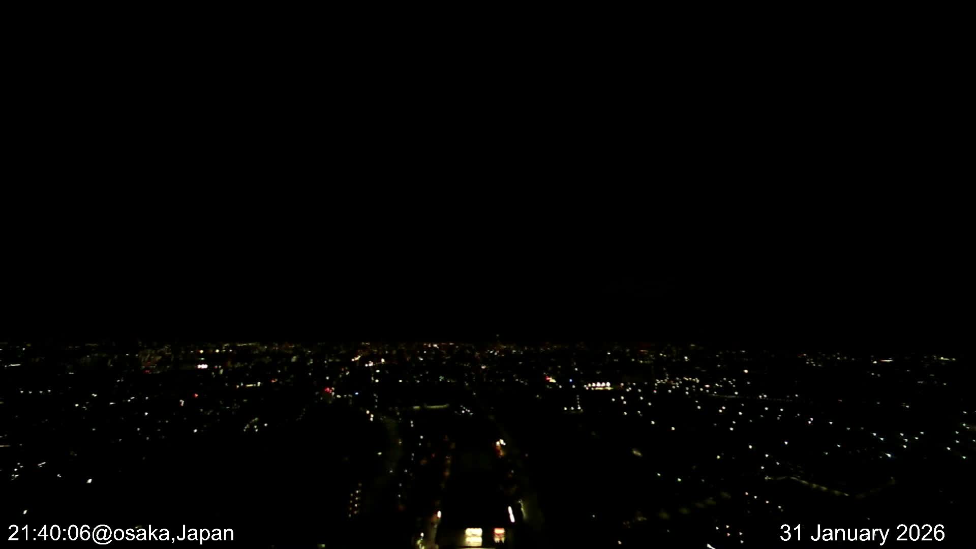 Osaka City Observation Panaromic Wide Angle ( 大阪市街地展望パノラマ広角 ) Live Cam -Ryugecho, Yao, Osaka, Kansai, Honshu, Japan