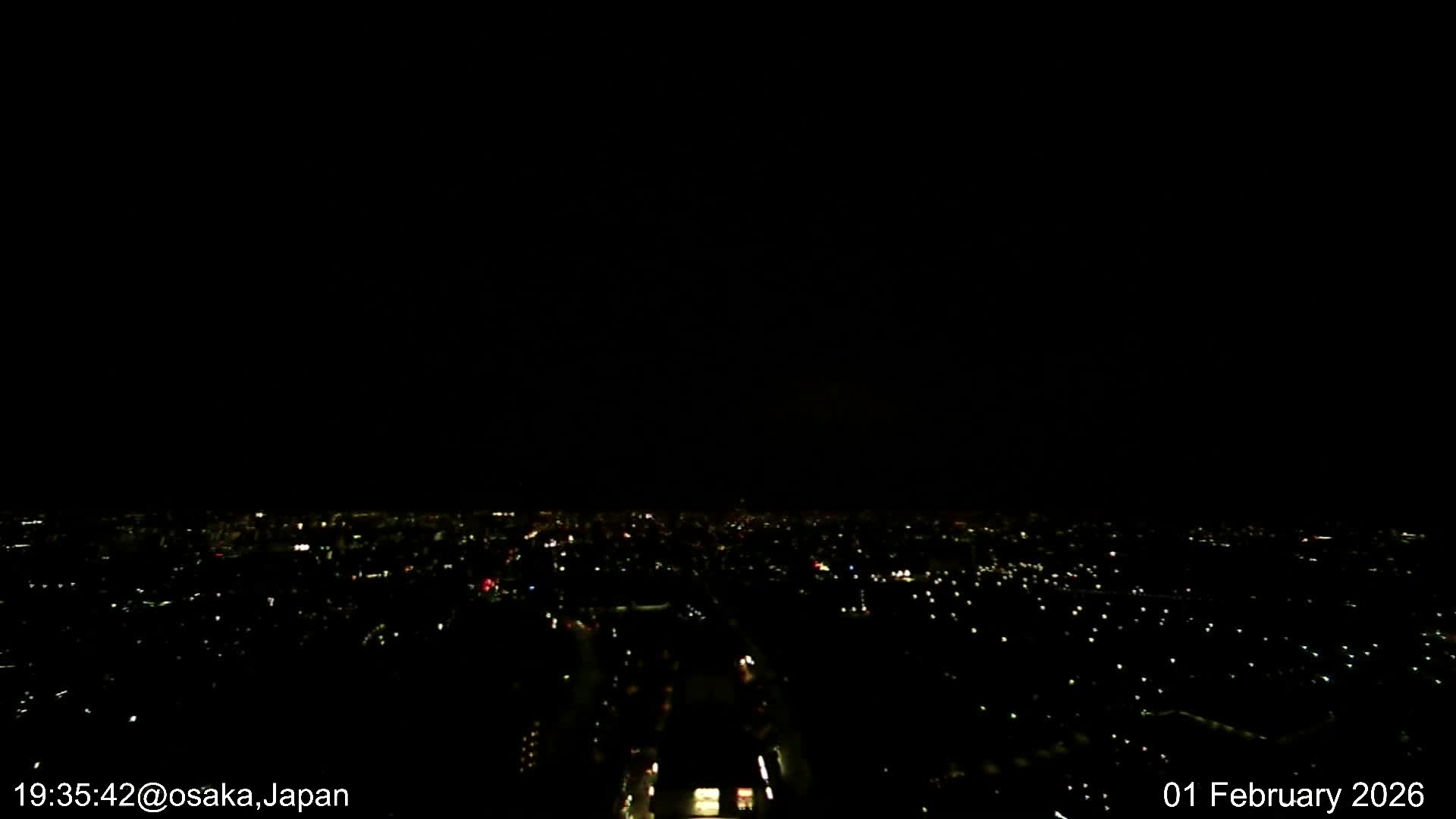 Osaka City Observation Panaromic Wide Angle ( 大阪市街地展望パノラマ広角 ) Live Cam -Ryugecho, Yao, Osaka, Kansai, Honshu, Japan