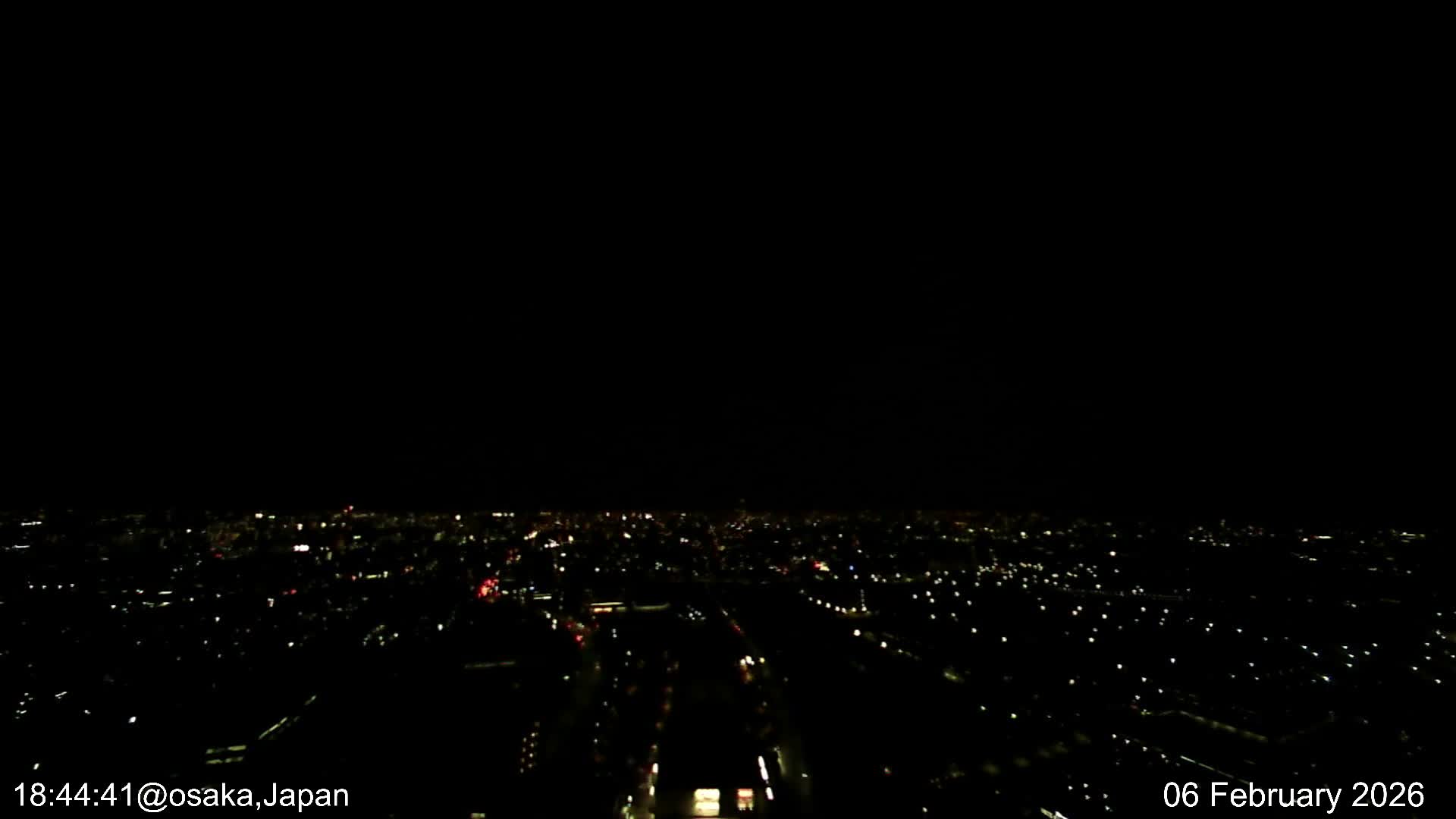 Osaka City Observation Panaromic Wide Angle ( 大阪市街地展望パノラマ広角 ) Live Cam -Ryugecho, Yao, Osaka, Kansai, Honshu, Japan
