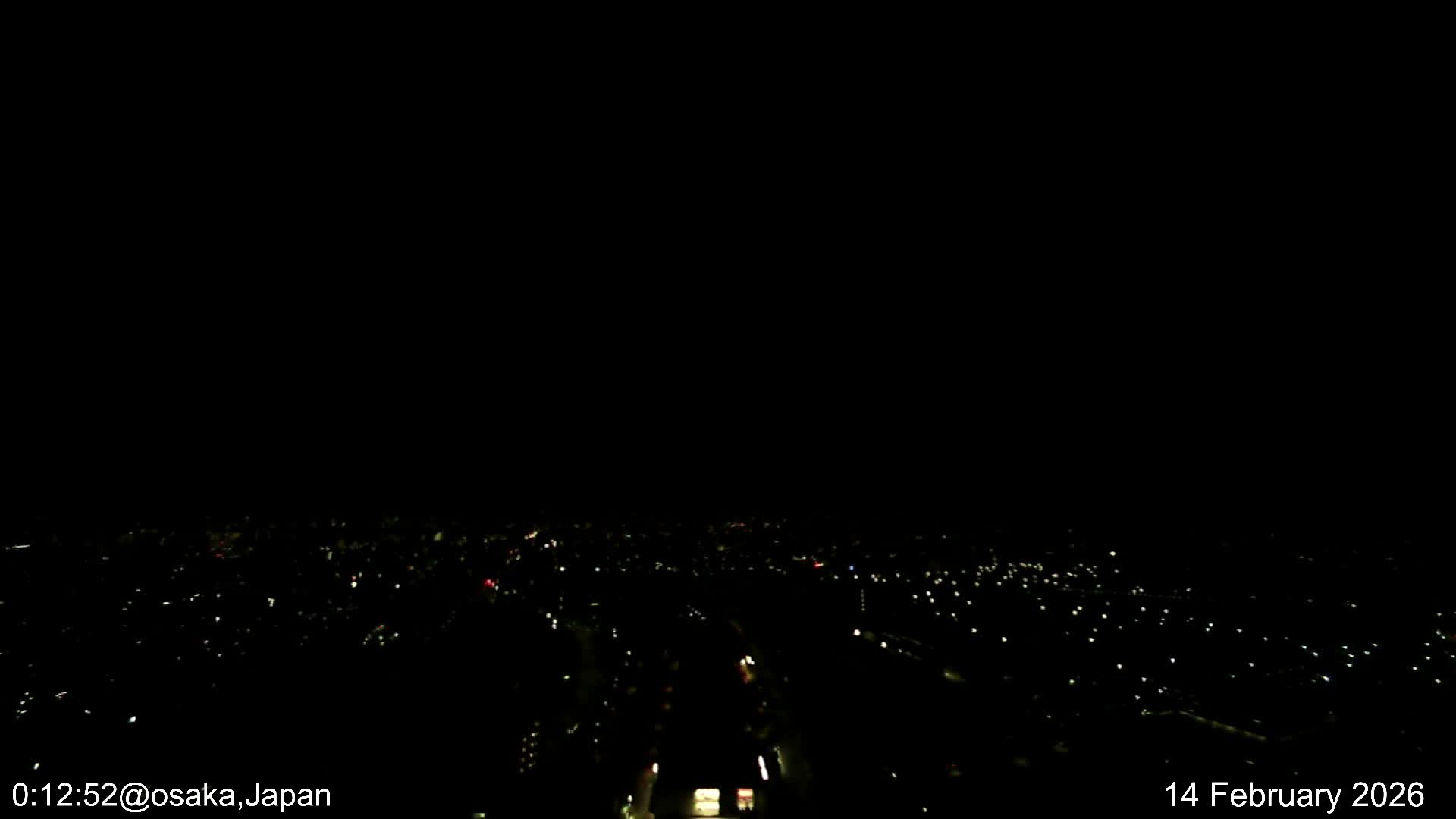 Osaka City Observation Panaromic Wide Angle ( 大阪市街地展望パノラマ広角 ) Live Cam -Ryugecho, Yao, Osaka, Kansai, Honshu, Japan