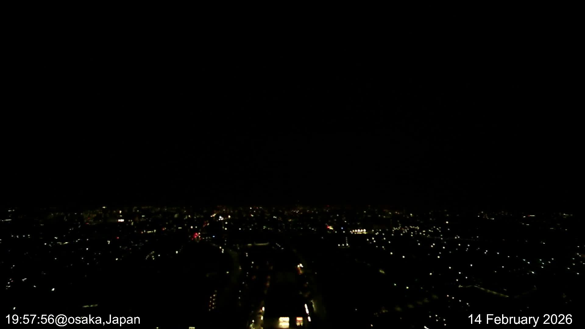 Osaka City Observation Panaromic Wide Angle ( 大阪市街地展望パノラマ広角 ) Live Cam -Ryugecho, Yao, Osaka, Kansai, Honshu, Japan