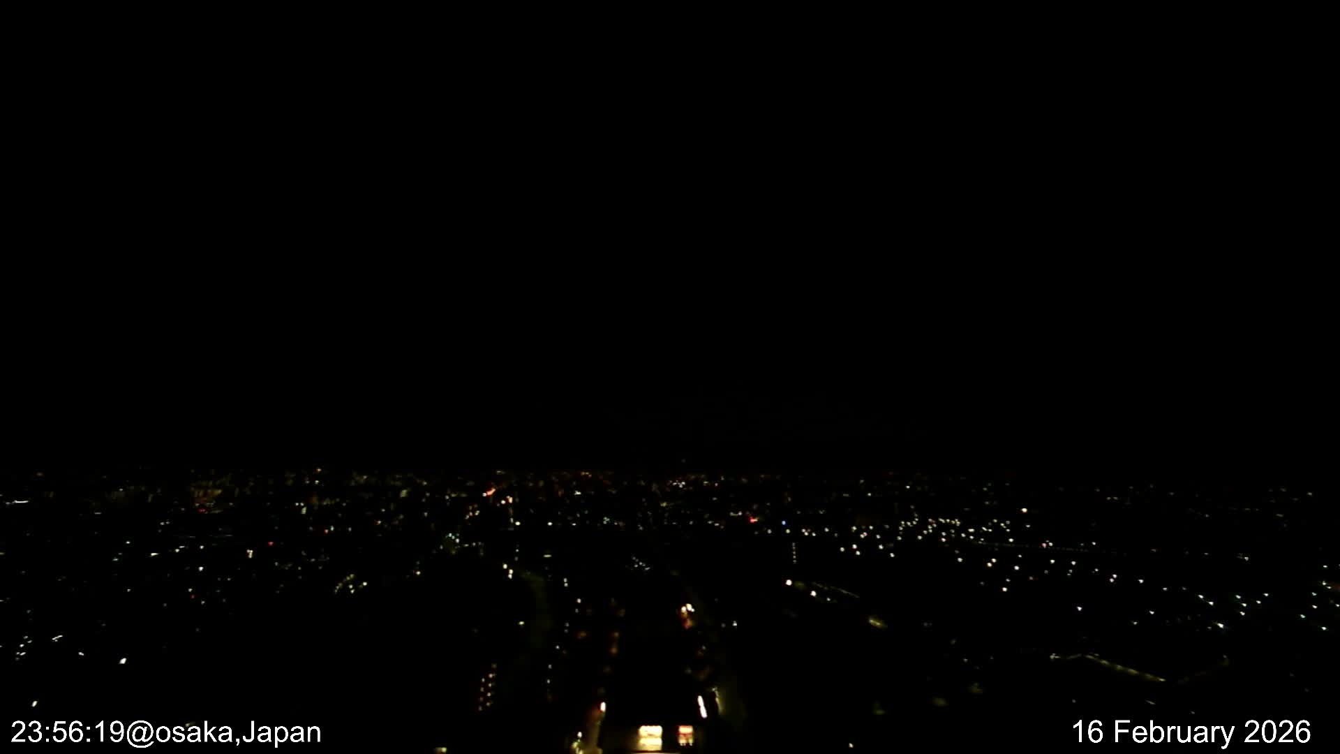 Osaka City Observation Panaromic Wide Angle ( 大阪市街地展望パノラマ広角 ) Live Cam -Ryugecho, Yao, Osaka, Kansai, Honshu, Japan