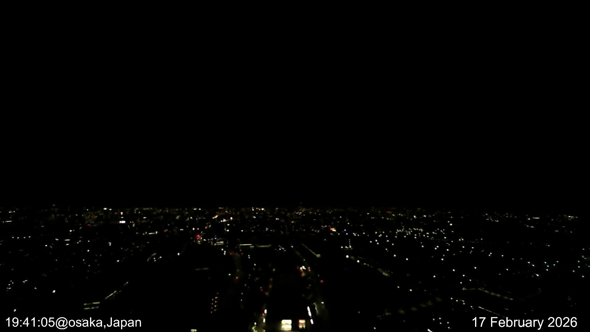 Osaka City Observation Panaromic Wide Angle ( 大阪市街地展望パノラマ広角 ) Live Cam -Ryugecho, Yao, Osaka, Kansai, Honshu, Japan
