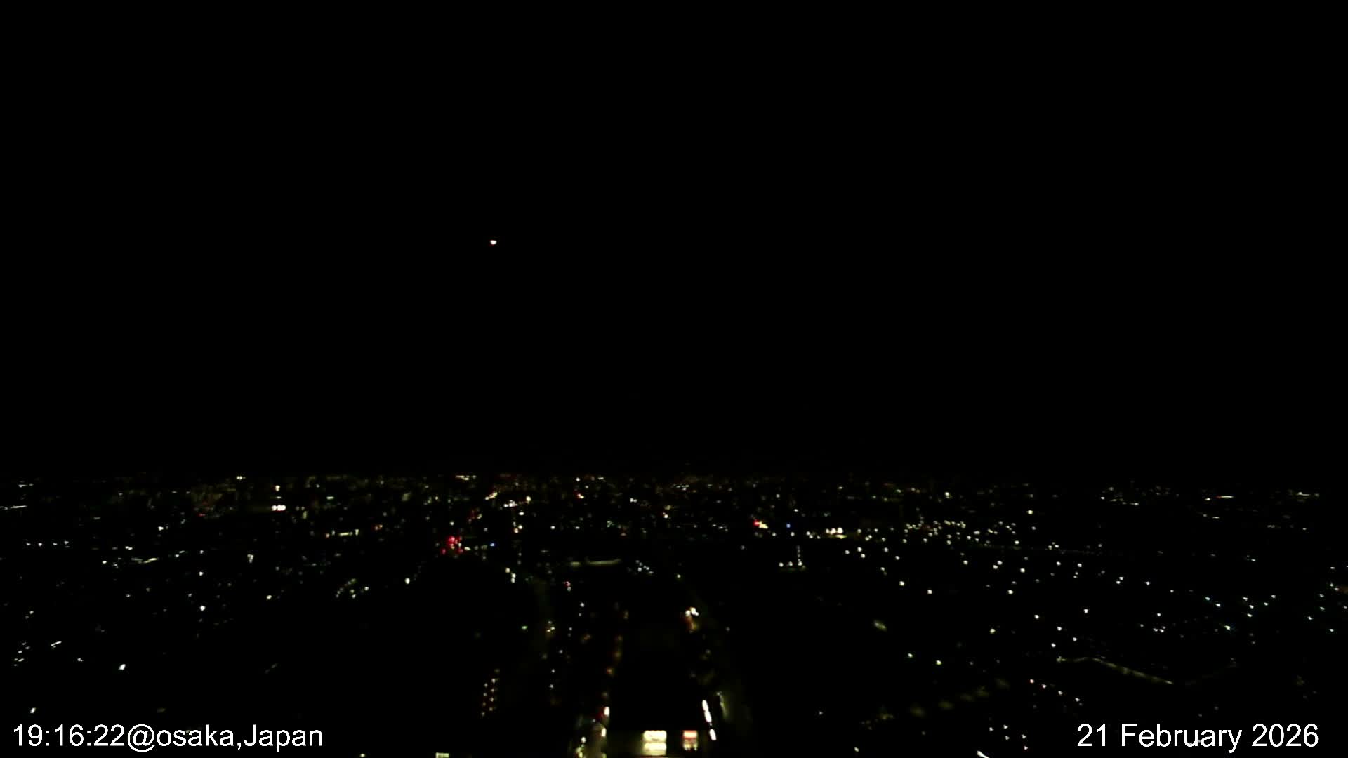 Osaka City Observation Panaromic Wide Angle ( 大阪市街地展望パノラマ広角 ) Live Cam -Ryugecho, Yao, Osaka, Kansai, Honshu, Japan