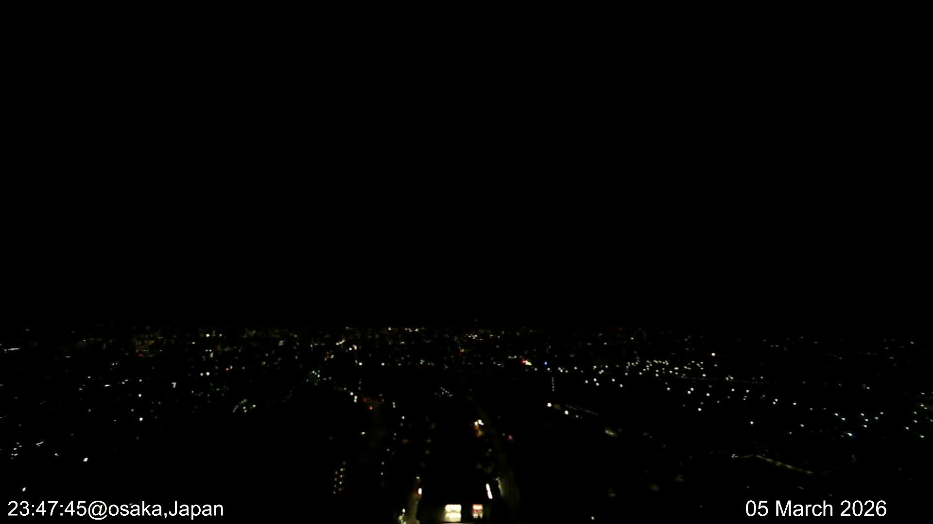 Osaka City Observation Panaromic Wide Angle ( 大阪市街地展望パノラマ広角 ) Live Cam -Ryugecho, Yao, Osaka, Kansai, Honshu, Japan