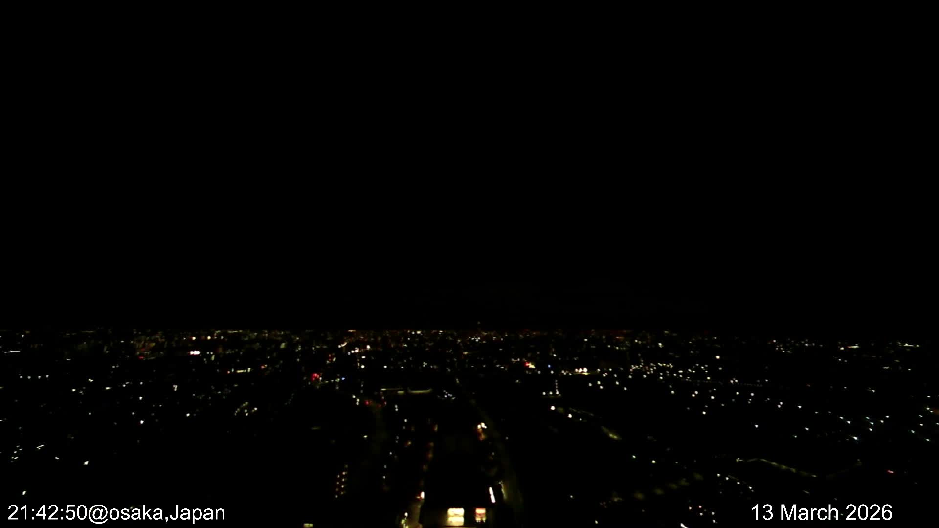 Osaka City Observation Panaromic Wide Angle ( 大阪市街地展望パノラマ広角 ) Live Cam -Ryugecho, Yao, Osaka, Kansai, Honshu, Japan