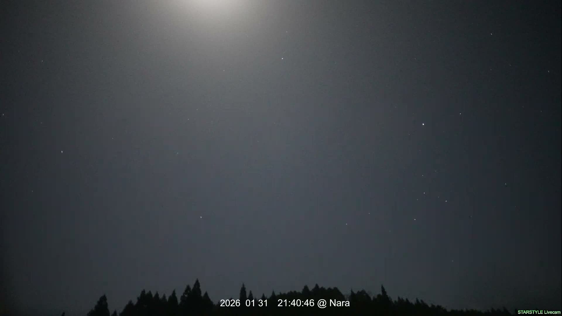 Uda Sky, Star, Meteor Observation toward Southeast ( 宇田の空、星、流星観測（南東方向） ) Live Cam - Muroushimotaguchi, Uda Shi, Nara, Kansai, Honshu, Japan