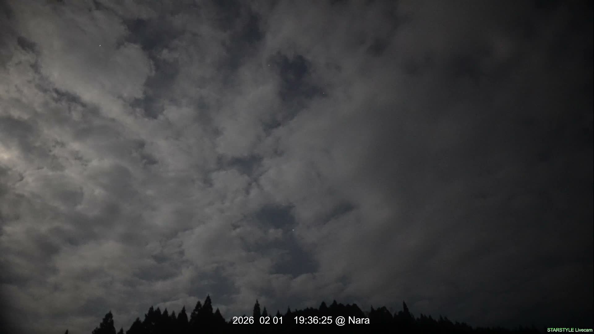 Uda Sky, Star, Meteor Observation toward Southeast ( 宇田の空、星、流星観測（南東方向） ) Live Cam - Muroushimotaguchi, Uda Shi, Nara, Kansai, Honshu, Japan