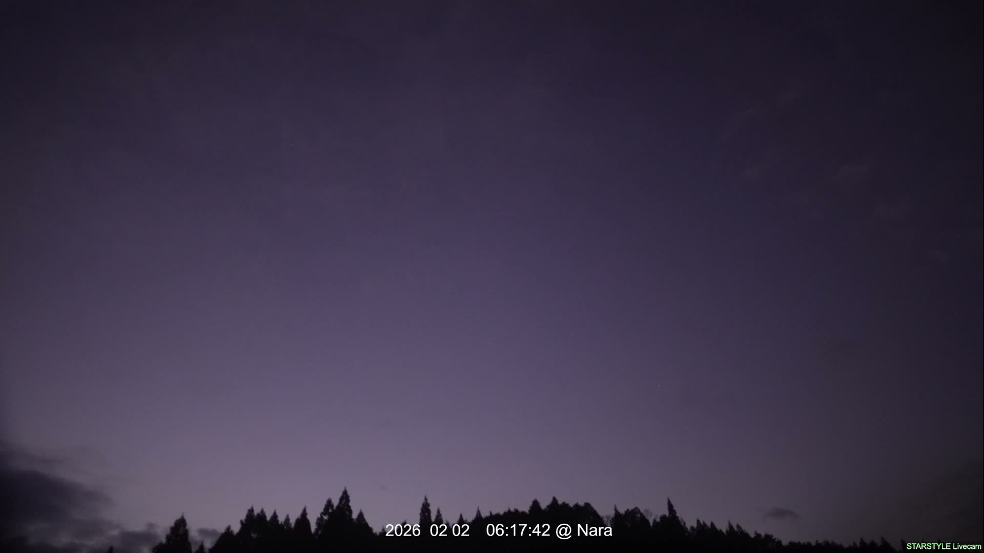 Uda Sky, Star, Meteor Observation toward Southeast ( 宇田の空、星、流星観測（南東方向） ) Live Cam - Muroushimotaguchi, Uda Shi, Nara, Kansai, Honshu, Japan
