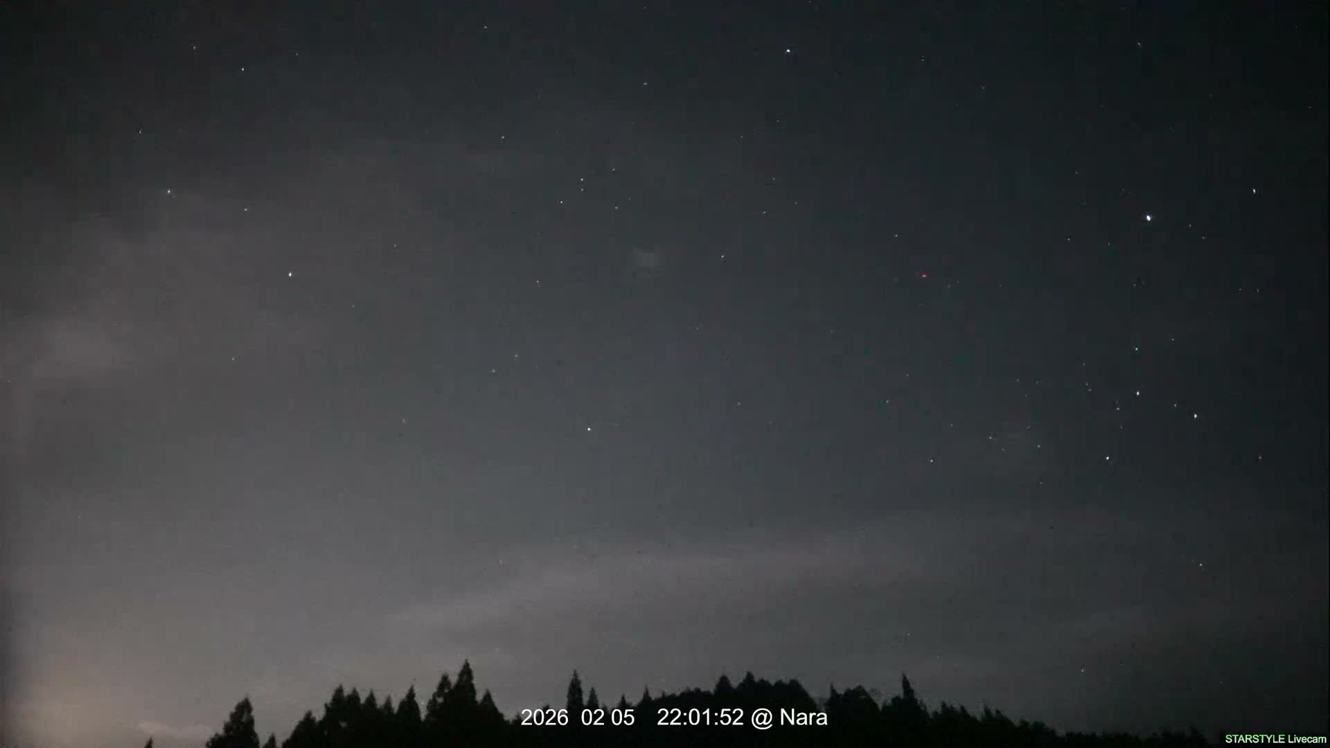 Uda Sky, Star, Meteor Observation toward Southeast ( 宇田の空、星、流星観測（南東方向） ) Live Cam - Muroushimotaguchi, Uda Shi, Nara, Kansai, Honshu, Japan