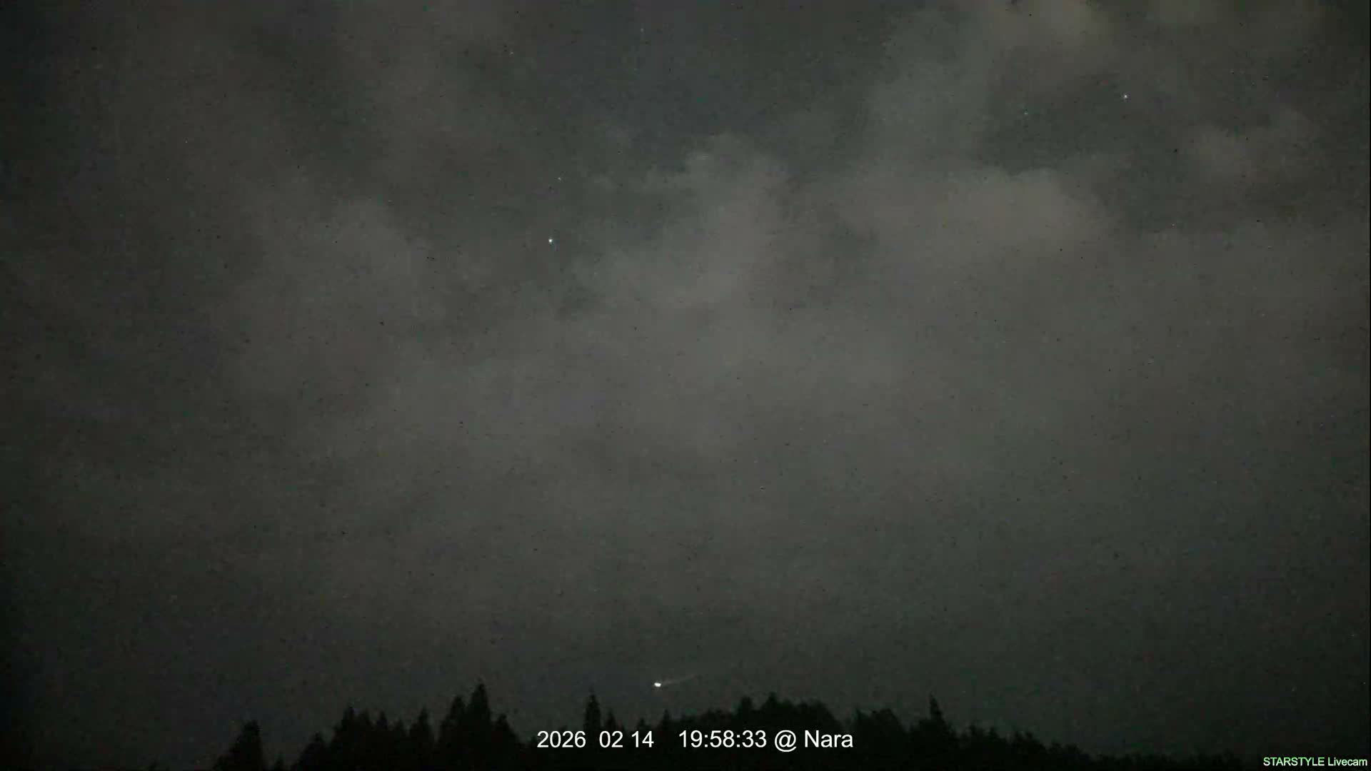Uda Sky, Star, Meteor Observation toward Southeast ( 宇田の空、星、流星観測（南東方向） ) Live Cam - Muroushimotaguchi, Uda Shi, Nara, Kansai, Honshu, Japan