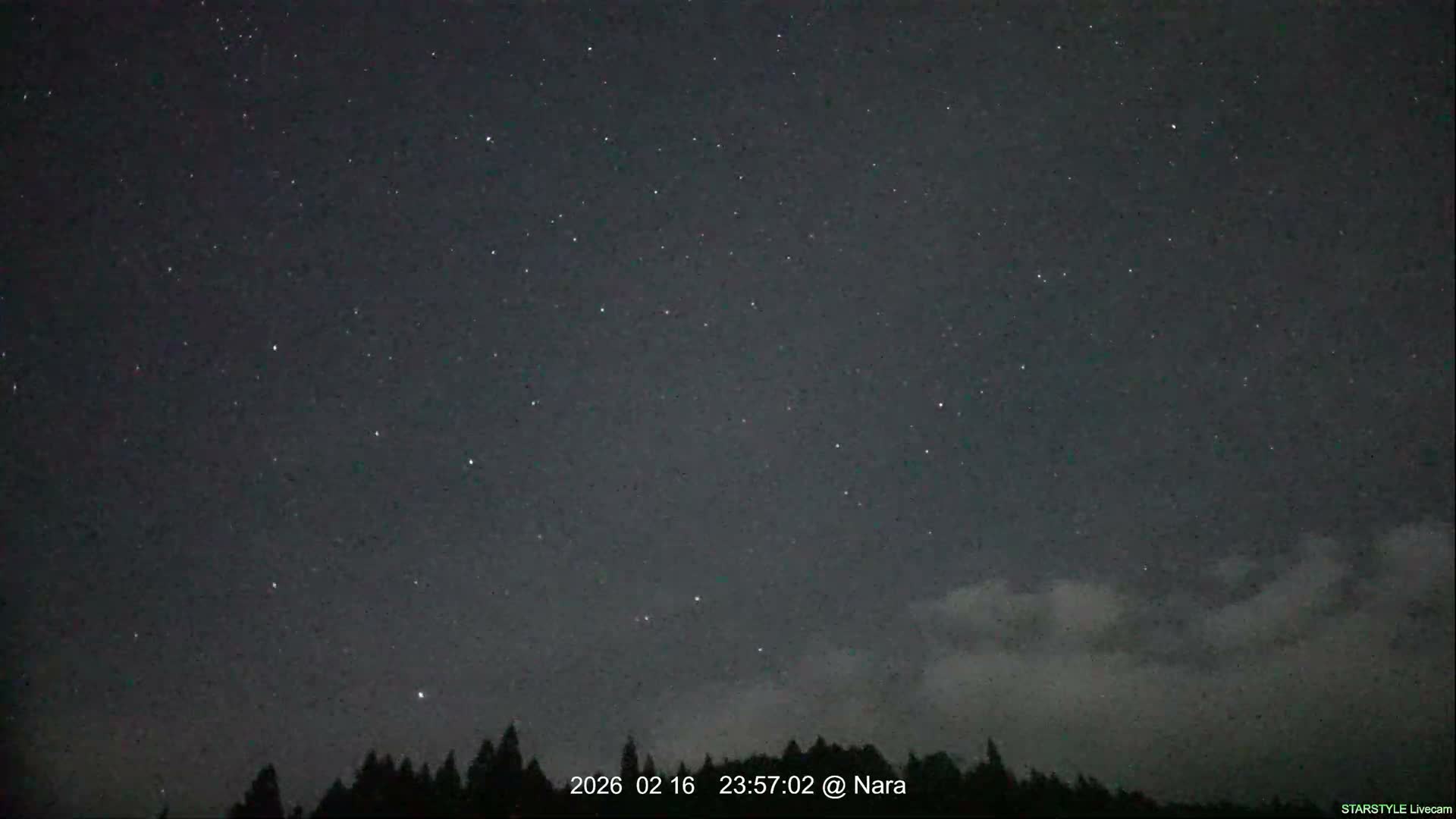 Uda Sky, Star, Meteor Observation toward Southeast ( 宇田の空、星、流星観測（南東方向） ) Live Cam - Muroushimotaguchi, Uda Shi, Nara, Kansai, Honshu, Japan