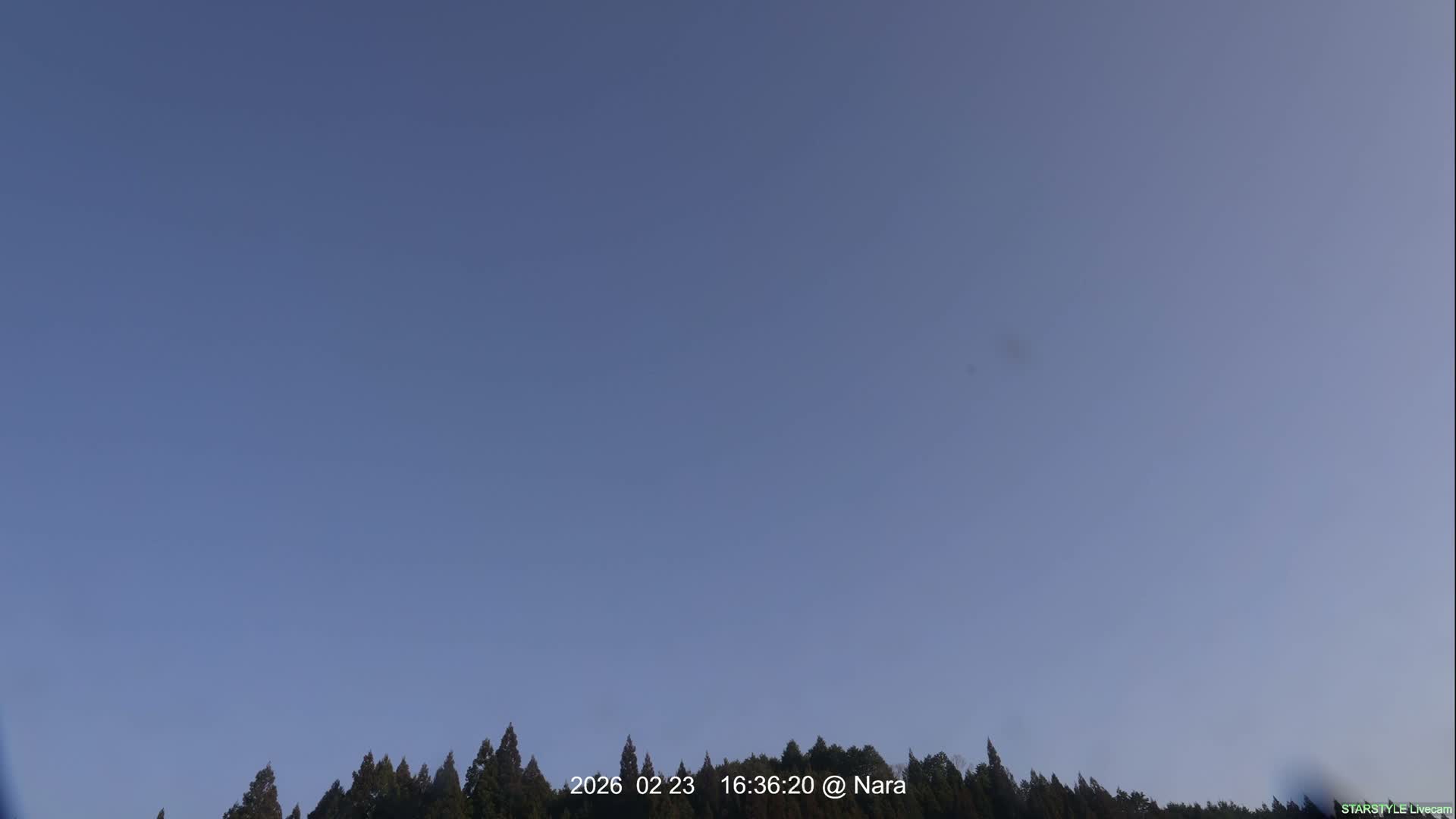 Uda Sky, Star, Meteor Observation toward Southeast ( 宇田の空、星、流星観測（南東方向） ) Live Cam - Muroushimotaguchi, Uda Shi, Nara, Kansai, Honshu, Japan