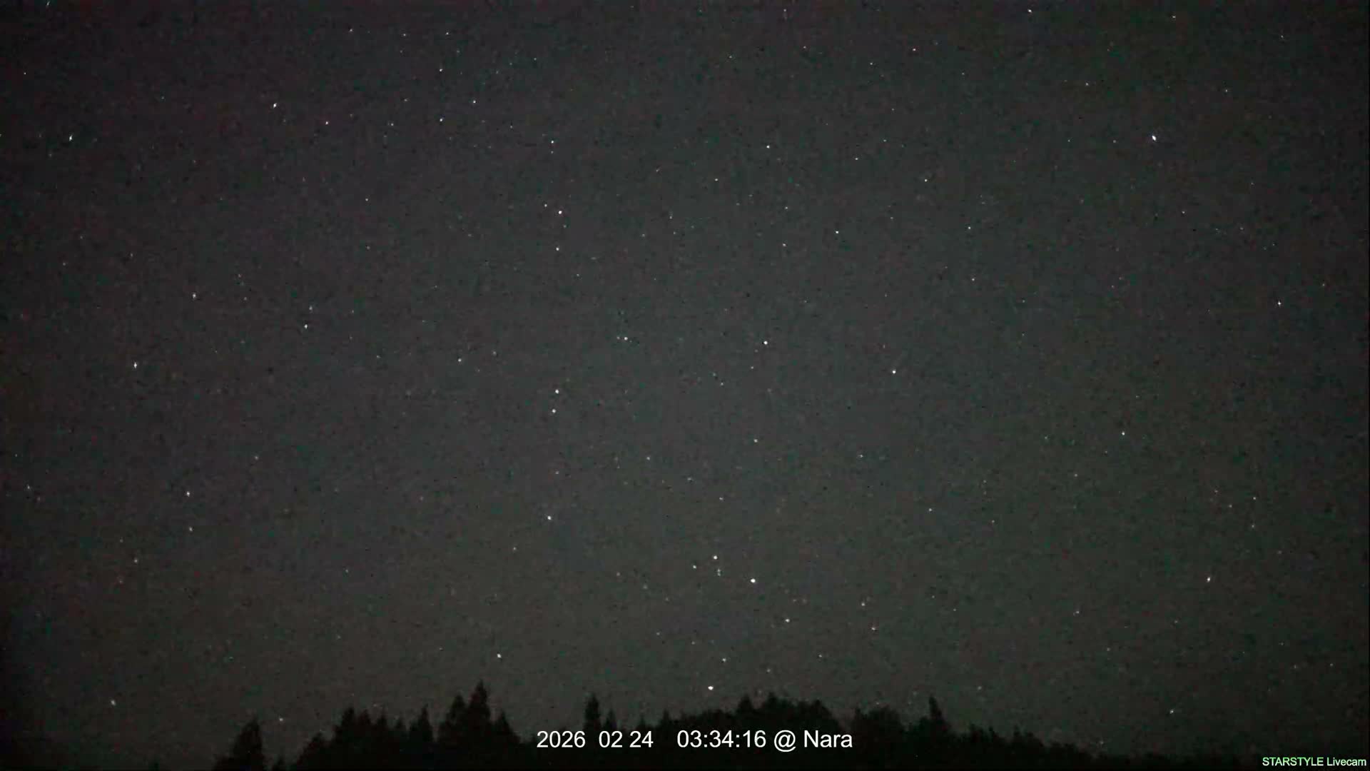 Uda Sky, Star, Meteor Observation toward Southeast ( 宇田の空、星、流星観測（南東方向） ) Live Cam - Muroushimotaguchi, Uda Shi, Nara, Kansai, Honshu, Japan