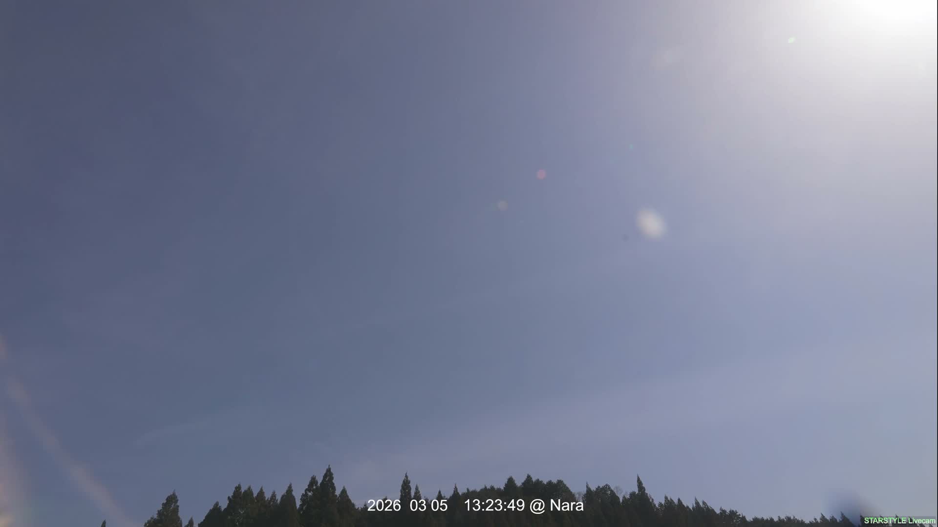 Uda Sky, Star, Meteor Observation toward Southeast ( 宇田の空、星、流星観測（南東方向） ) Live Cam - Muroushimotaguchi, Uda Shi, Nara, Kansai, Honshu, Japan