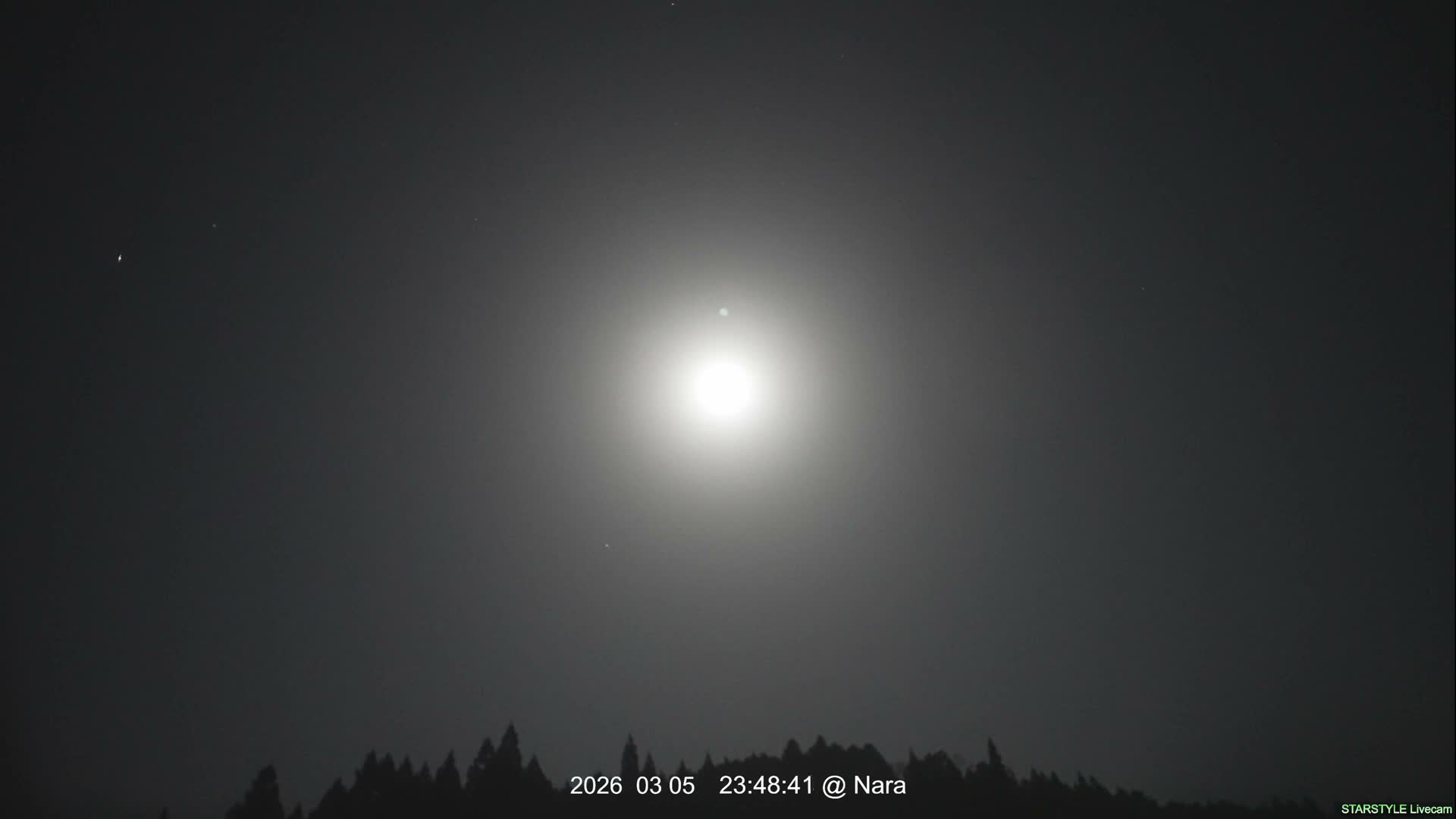Uda Sky, Star, Meteor Observation toward Southeast ( 宇田の空、星、流星観測（南東方向） ) Live Cam - Muroushimotaguchi, Uda Shi, Nara, Kansai, Honshu, Japan