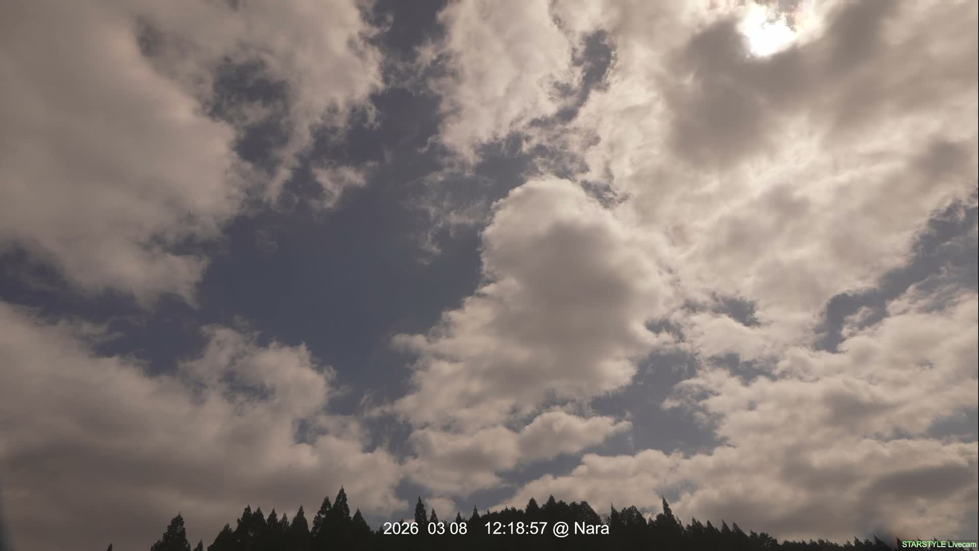 Uda Sky, Star, Meteor Observation toward Southeast ( 宇田の空、星、流星観測（南東方向） ) Live Cam - Muroushimotaguchi, Uda Shi, Nara, Kansai, Honshu, Japan
