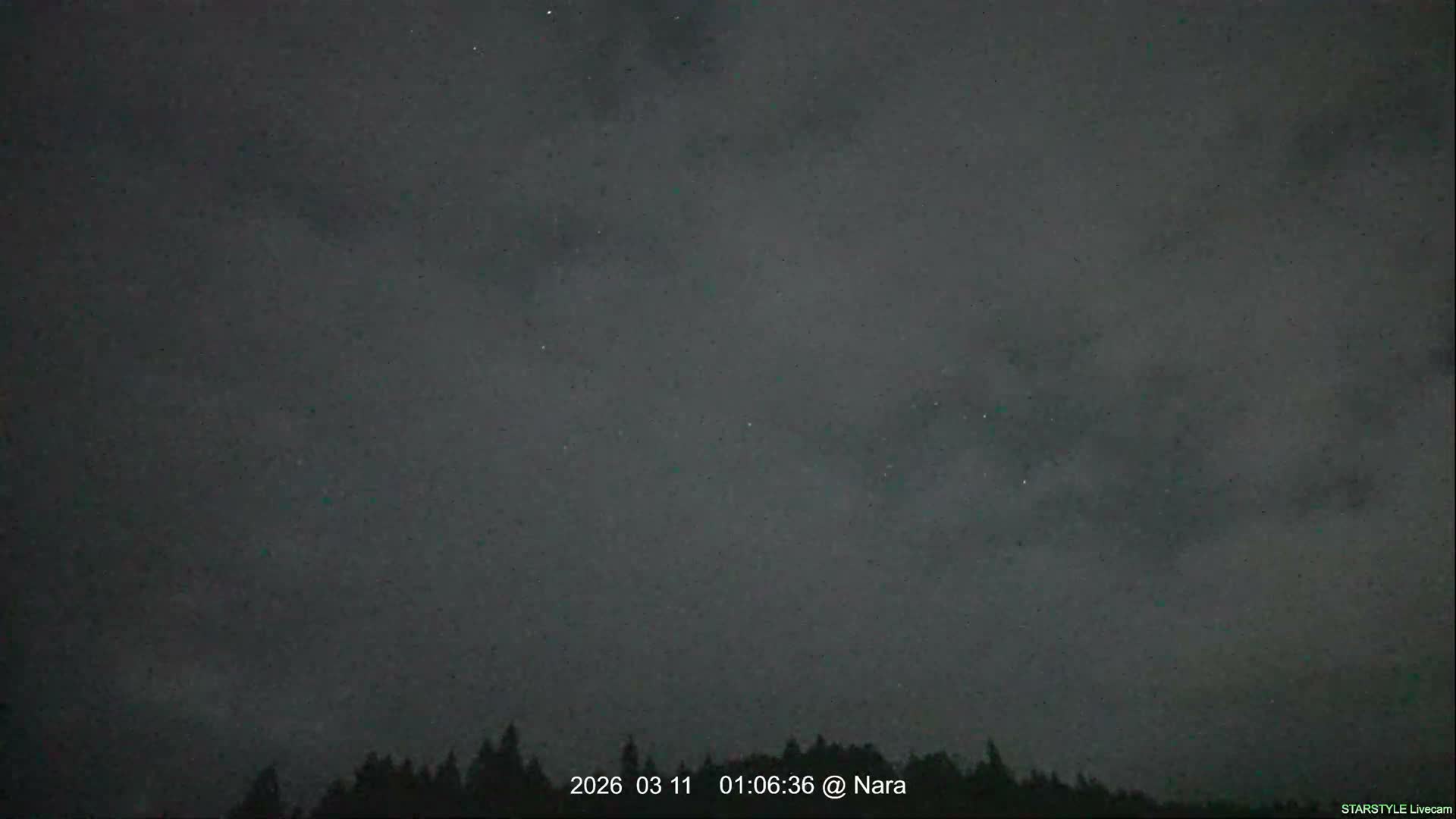 Uda Sky, Star, Meteor Observation toward Southeast ( 宇田の空、星、流星観測（南東方向） ) Live Cam - Muroushimotaguchi, Uda Shi, Nara, Kansai, Honshu, Japan