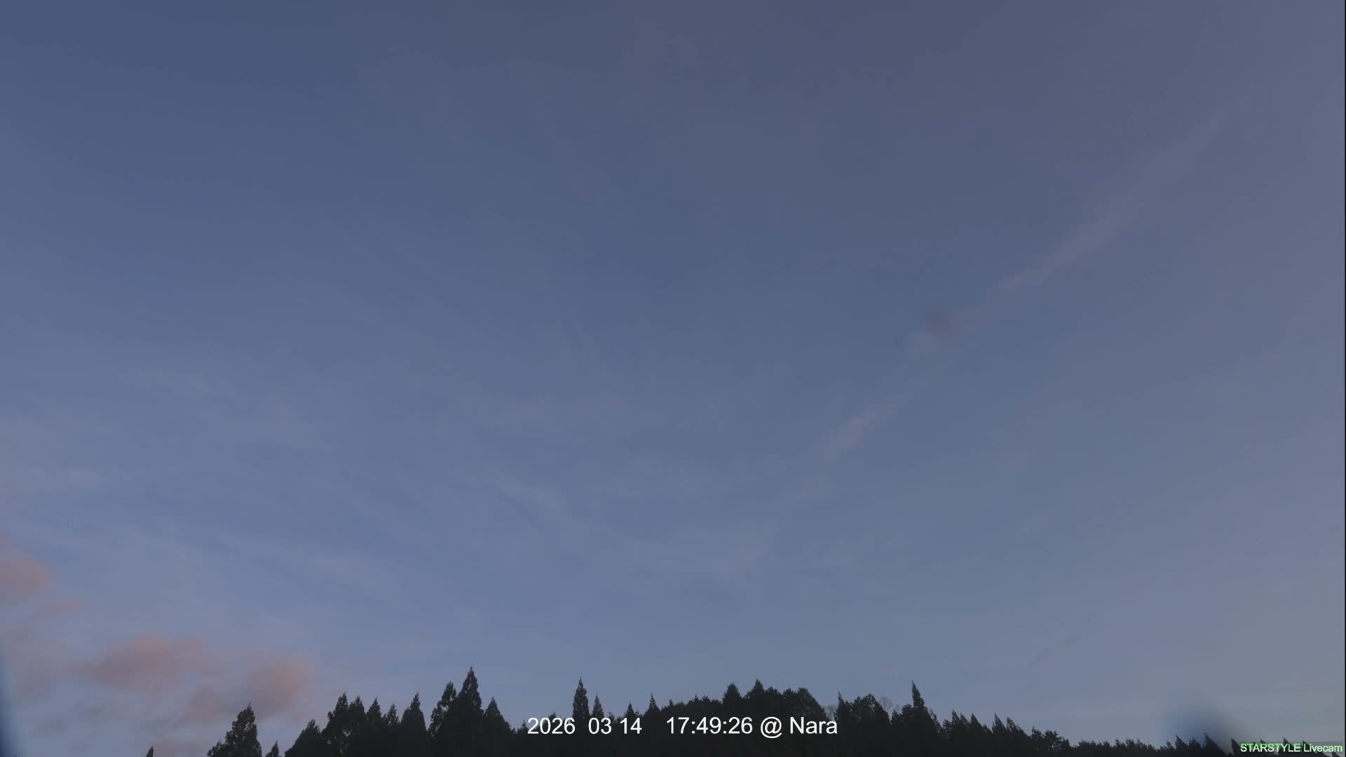 Uda Sky, Star, Meteor Observation toward Southeast ( 宇田の空、星、流星観測（南東方向） ) Live Cam - Muroushimotaguchi, Uda Shi, Nara, Kansai, Honshu, Japan