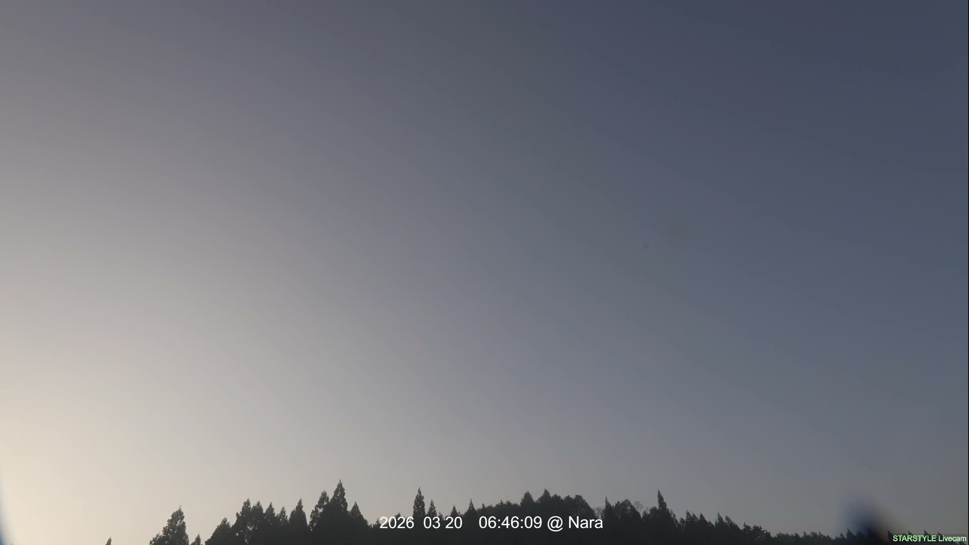 Uda Sky, Star, Meteor Observation toward Southeast ( 宇田の空、星、流星観測（南東方向） ) Live Cam - Muroushimotaguchi, Uda Shi, Nara, Kansai, Honshu, Japan