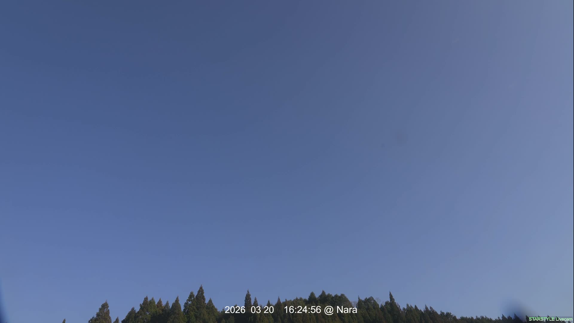 Uda Sky, Star, Meteor Observation toward Southeast ( 宇田の空、星、流星観測（南東方向） ) Live Cam - Muroushimotaguchi, Uda Shi, Nara, Kansai, Honshu, Japan