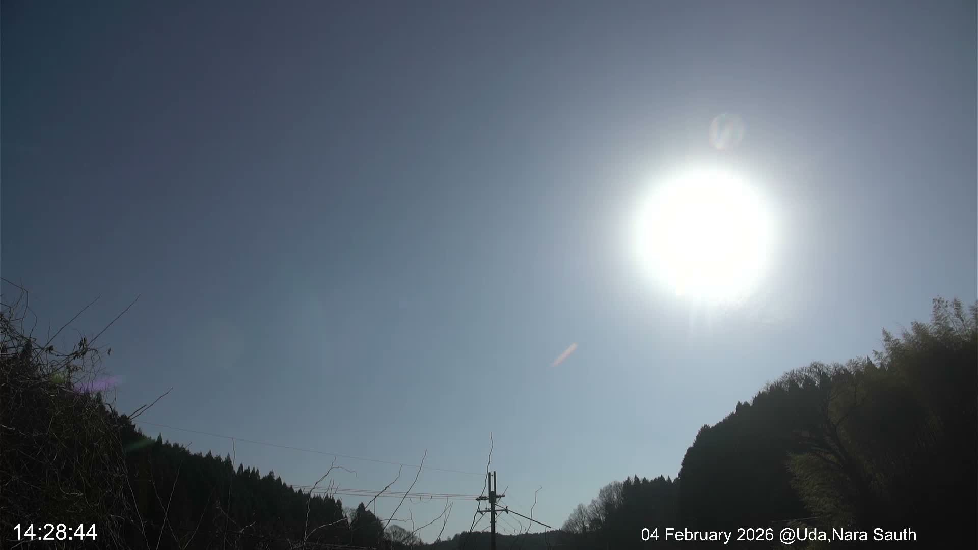 Uda Sky, Star, Meteor Observation toward South ( 宇田の空、星、南の流星観測 ) Live Cam - Muroushimotaguchi, Uda Shi, Nara, Kansai, Honshu, Japan