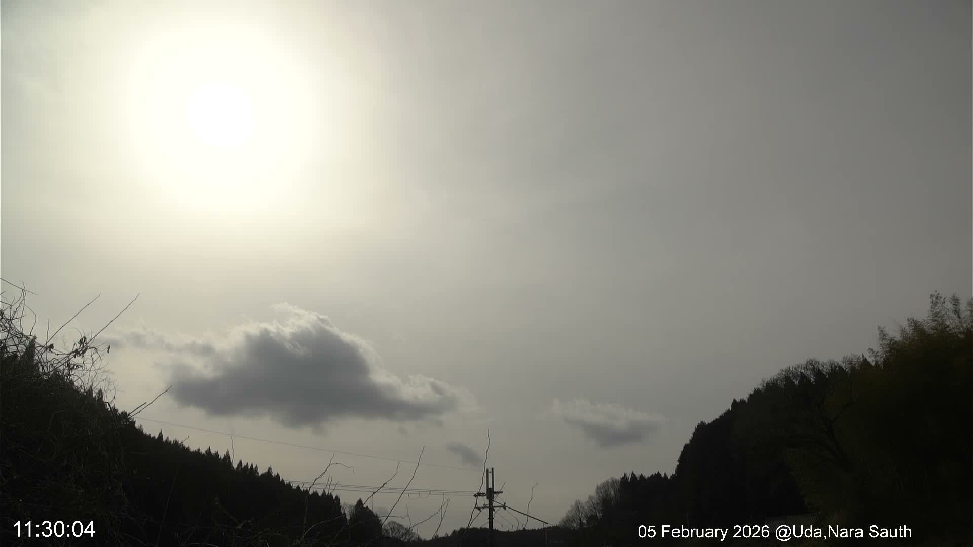 Uda Sky, Star, Meteor Observation toward South ( 宇田の空、星、南の流星観測 ) Live Cam - Muroushimotaguchi, Uda Shi, Nara, Kansai, Honshu, Japan