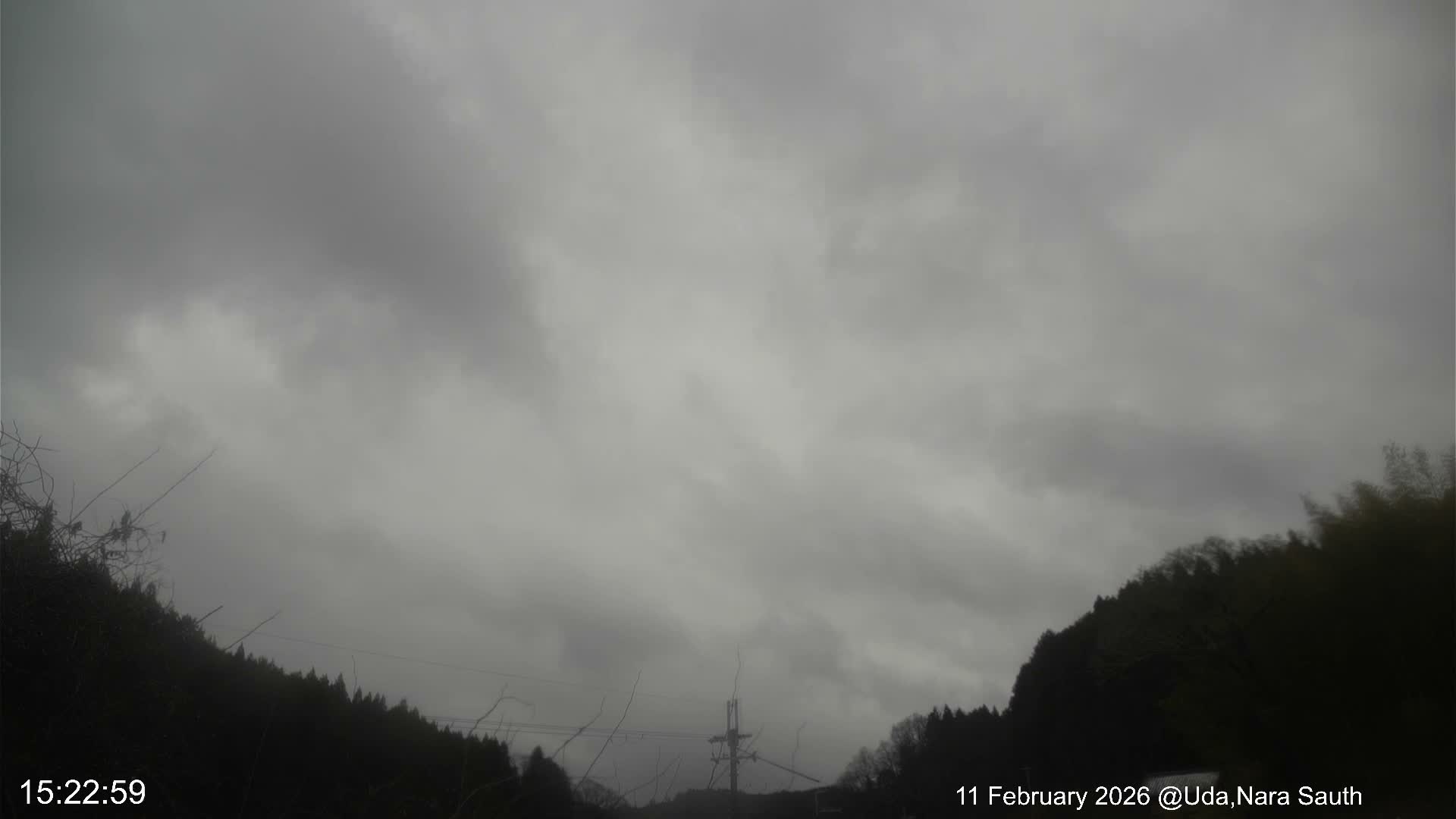 Uda Sky, Star, Meteor Observation toward South ( 宇田の空、星、南の流星観測 ) Live Cam - Muroushimotaguchi, Uda Shi, Nara, Kansai, Honshu, Japan