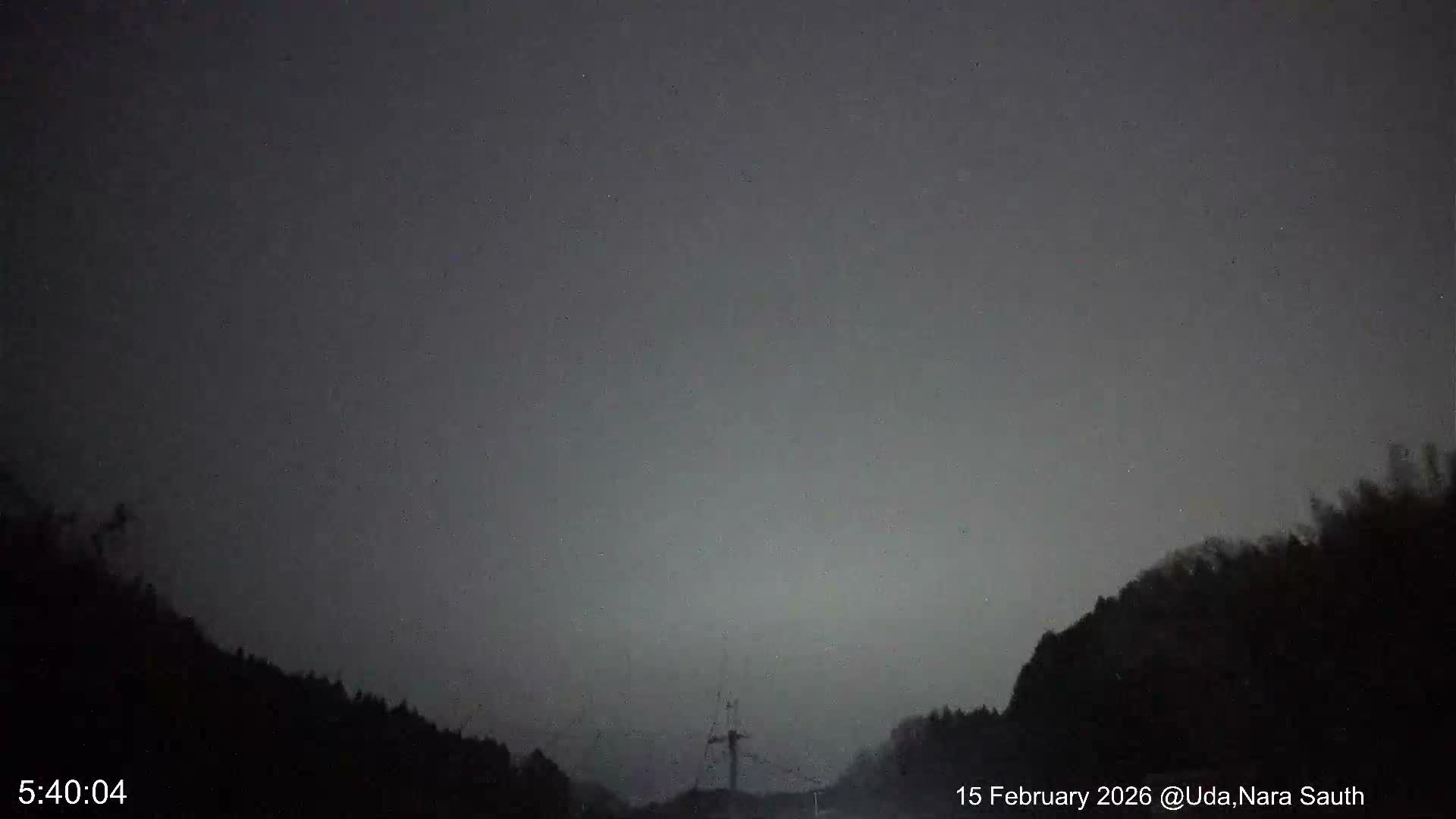 Uda Sky, Star, Meteor Observation toward South ( 宇田の空、星、南の流星観測 ) Live Cam - Muroushimotaguchi, Uda Shi, Nara, Kansai, Honshu, Japan
