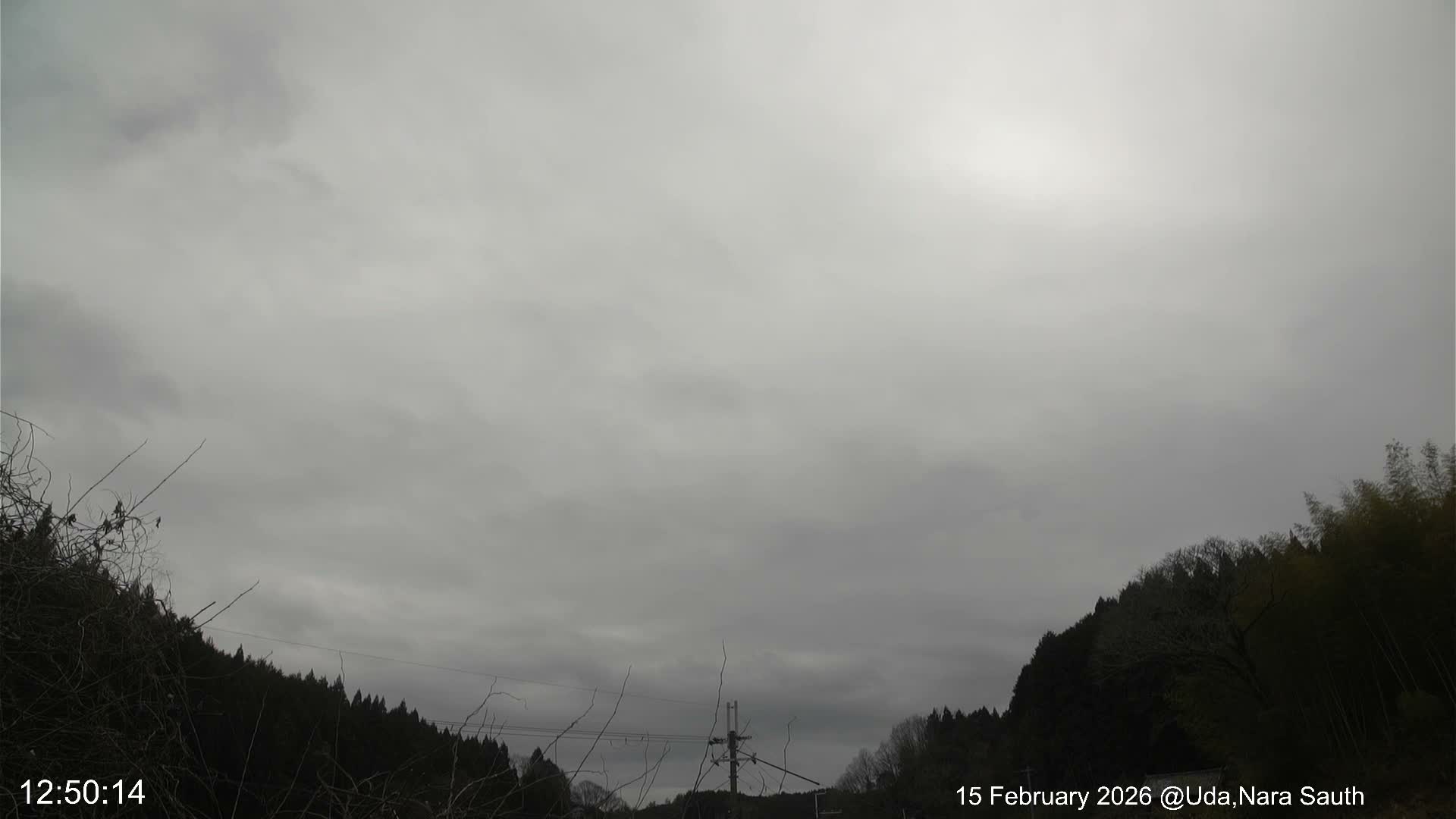 Uda Sky, Star, Meteor Observation toward South ( 宇田の空、星、南の流星観測 ) Live Cam - Muroushimotaguchi, Uda Shi, Nara, Kansai, Honshu, Japan